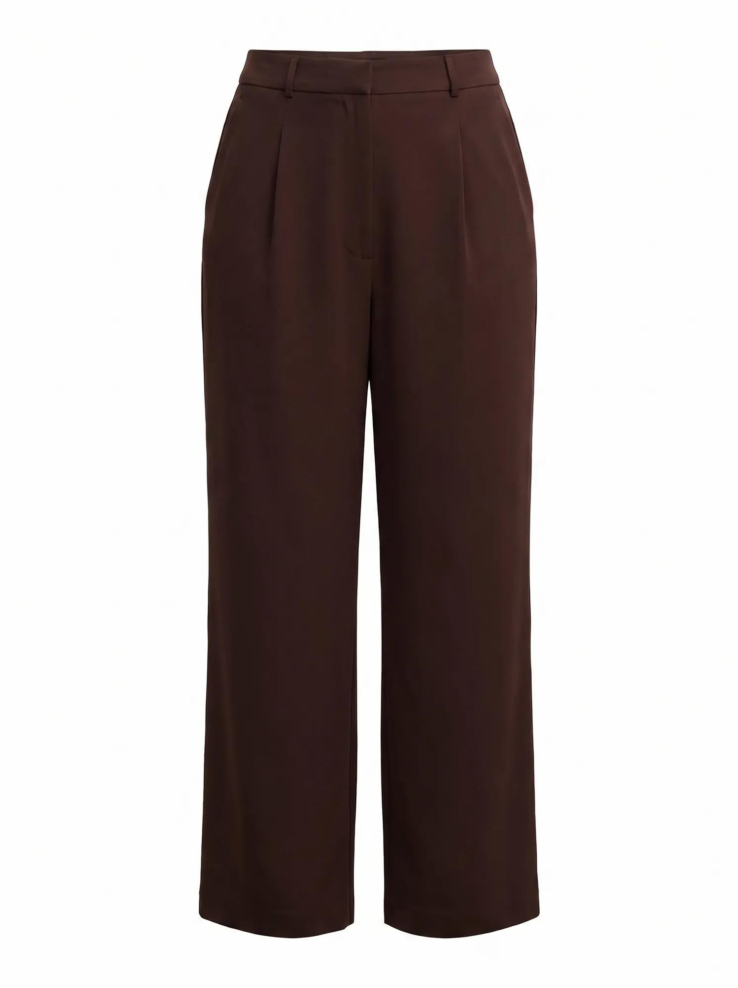 Primrose Curve High Waisted Pants Dark Chocolate_mannequin