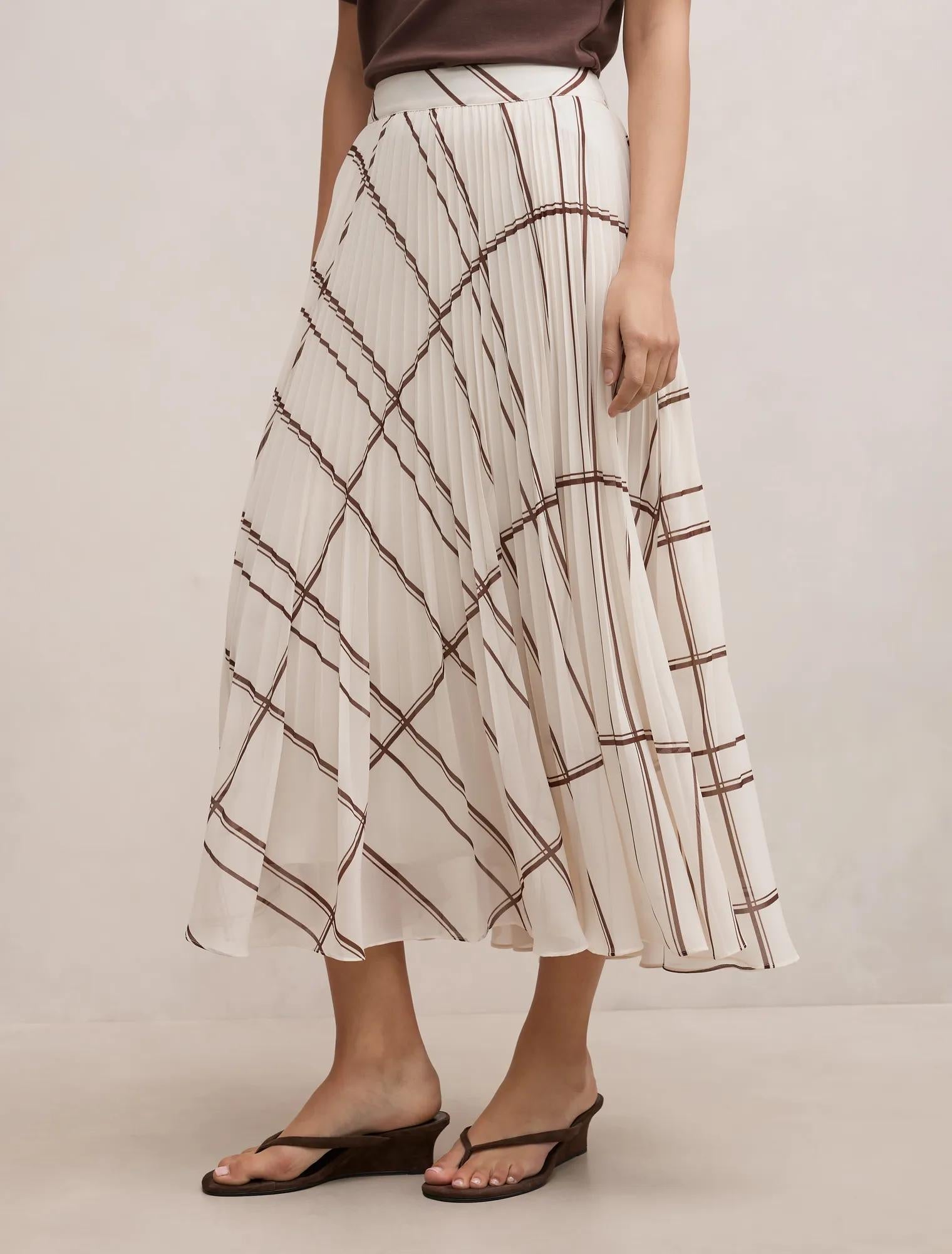 Aurora Pleated Skirt Oliver Check