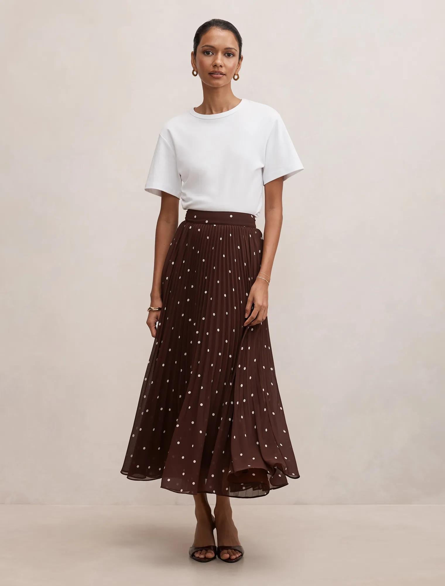 Aurora Petite Pleated Skirt Luxton Spot