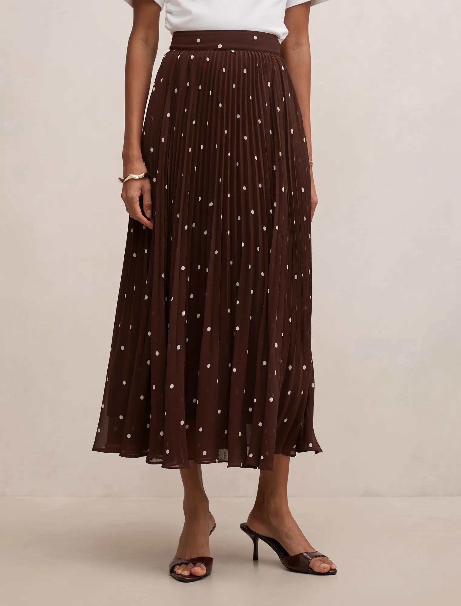 Aurora Petite Pleated Skirt Luxton Spot