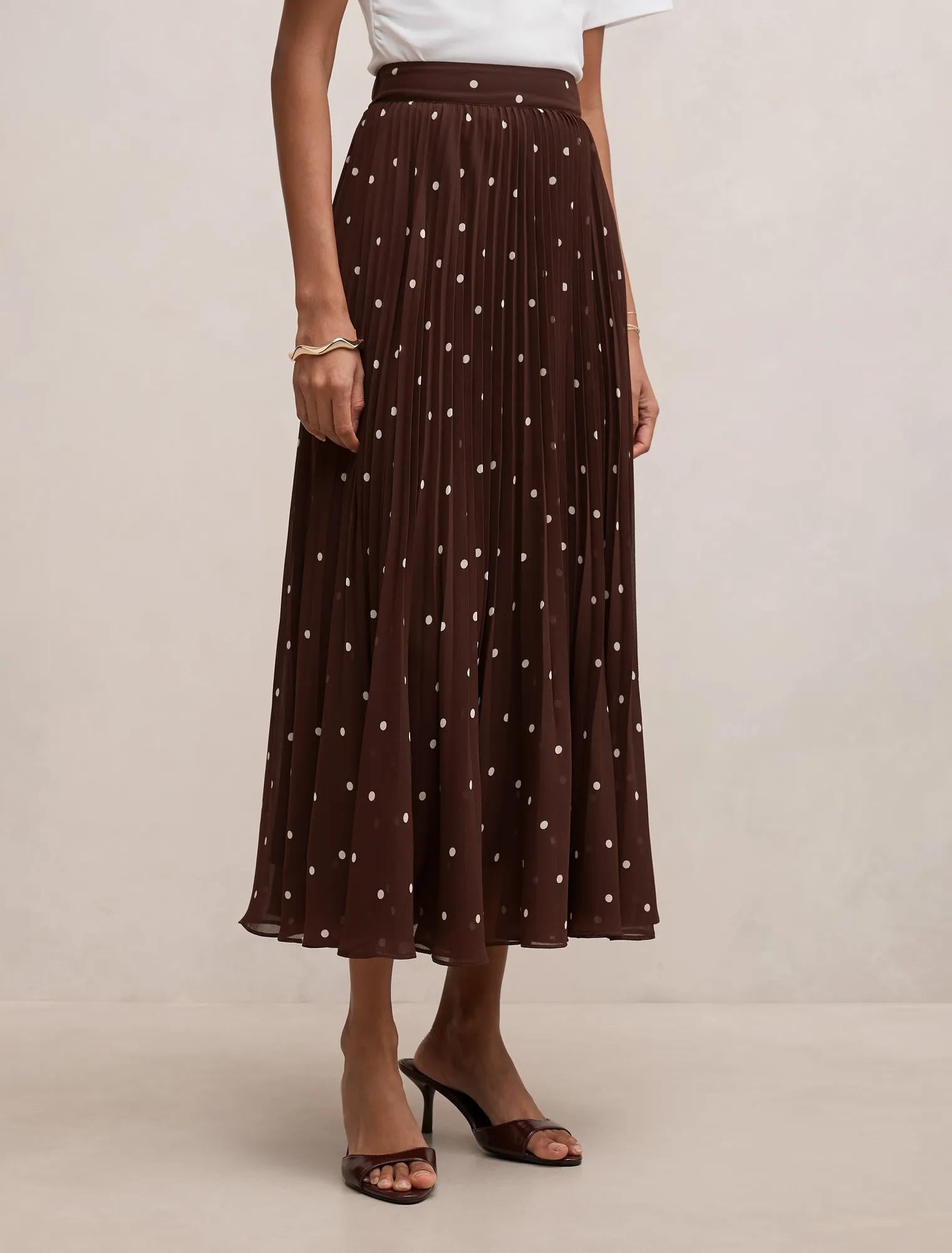 Aurora Petite Pleated Skirt Luxton Spot