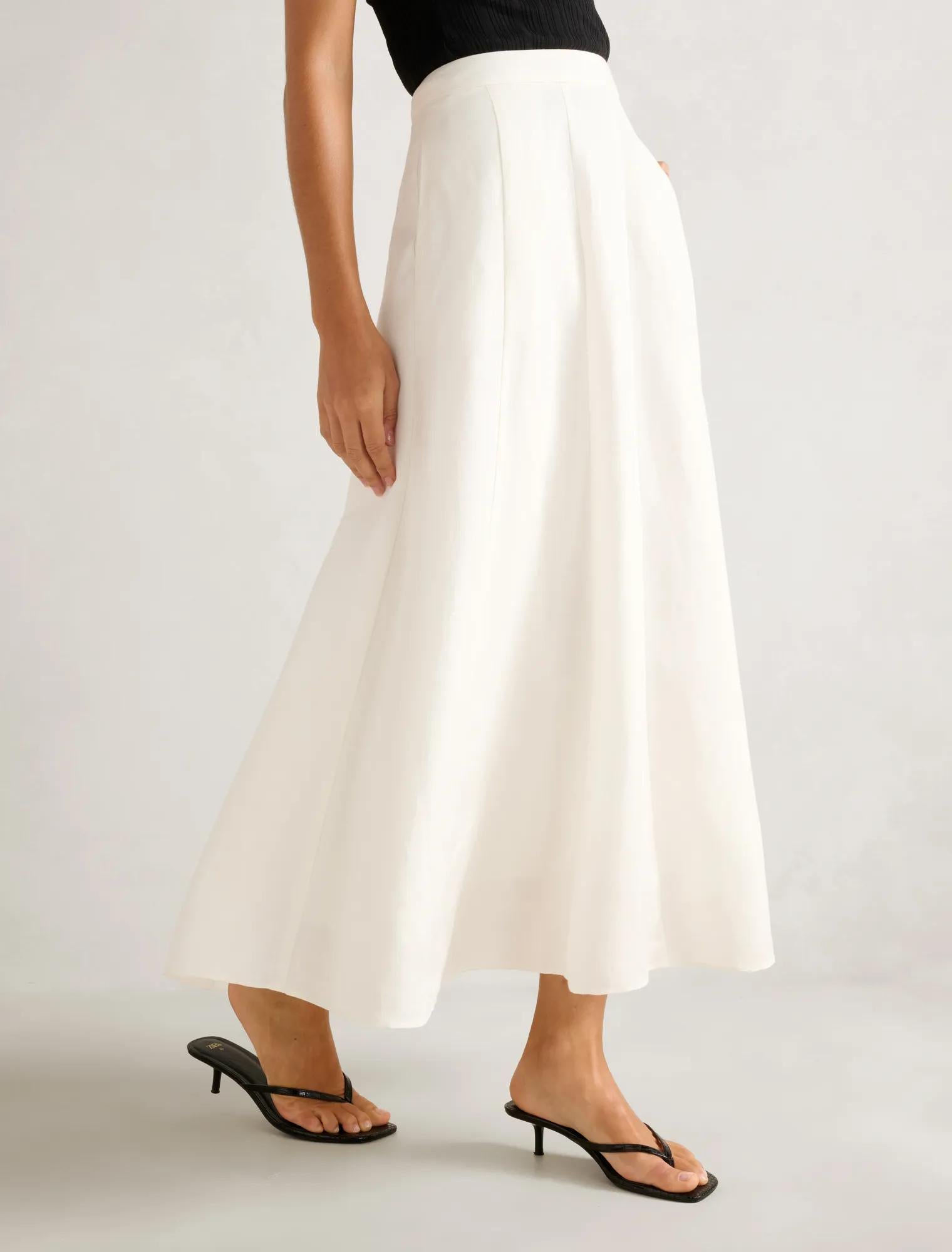 Georgina Godet Skirt Porcelain