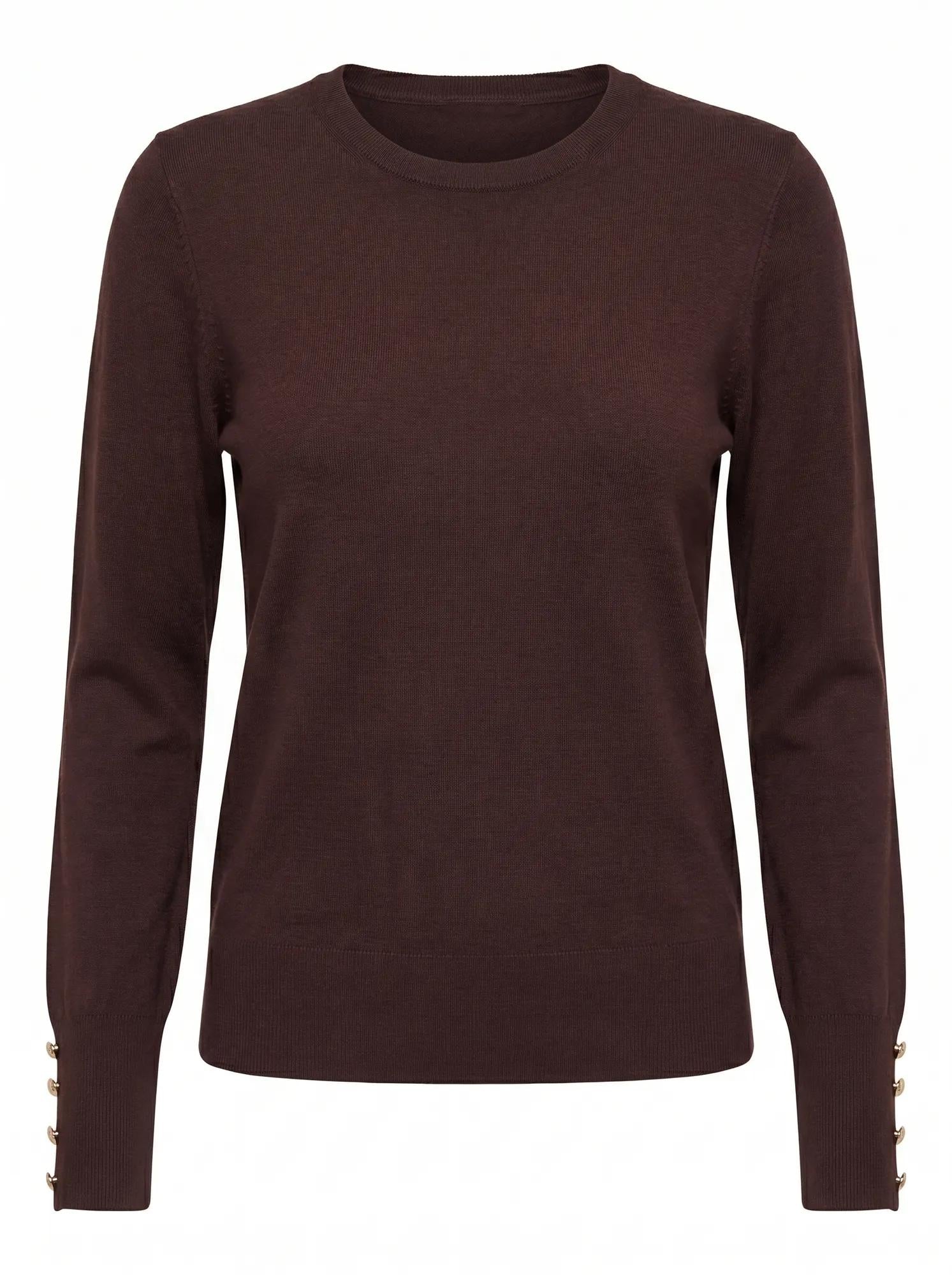 Katie Crew Neck Sweater Chocolate_mannequin