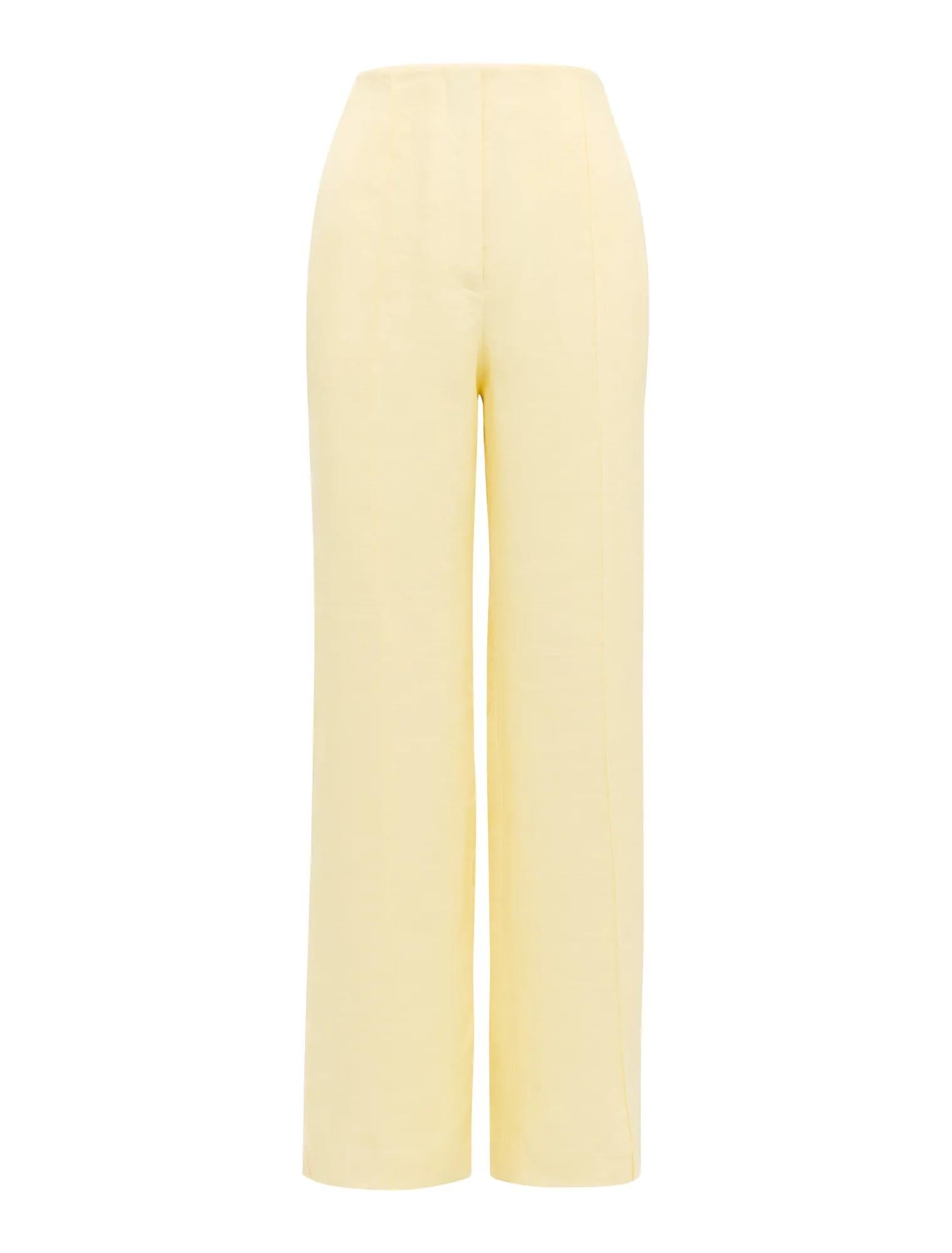 Posey Linen Wide Leg Pants Banana Set