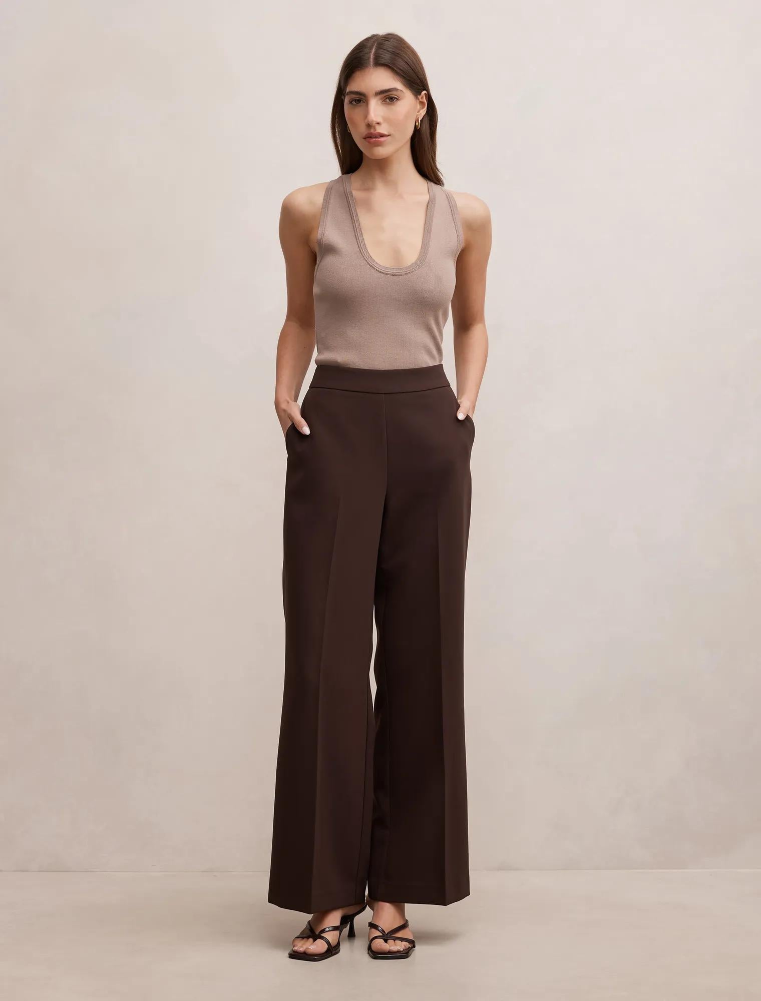 Marissa Wide Leg Pant Chocolate