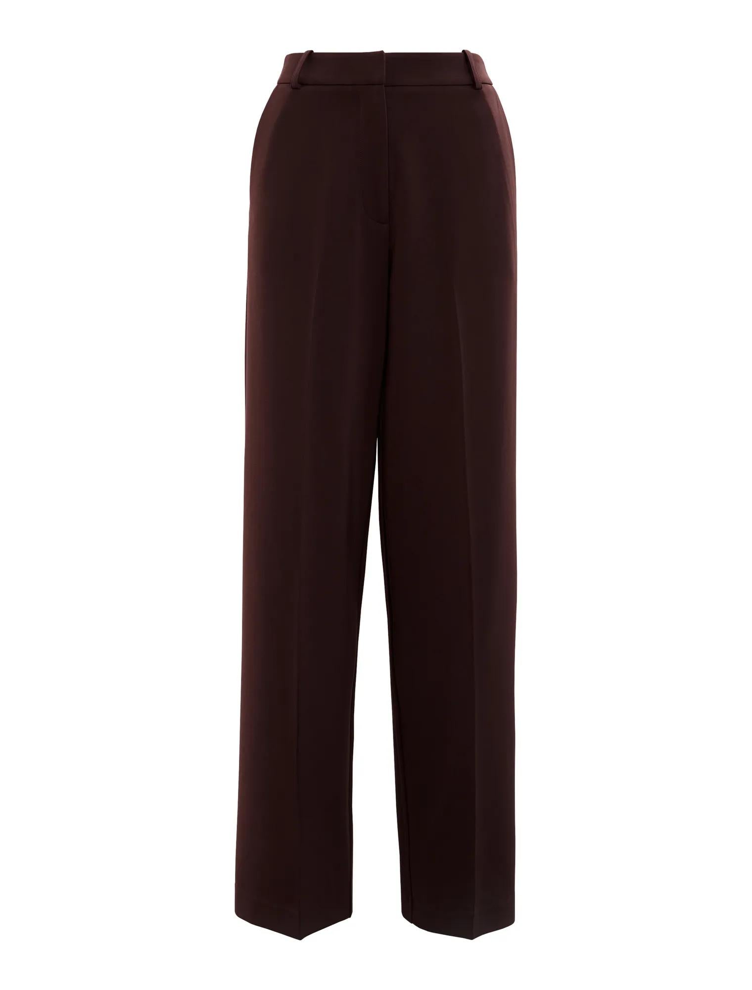 Oaklyn Wide Leg Pants Chocolate Suit_mannequin