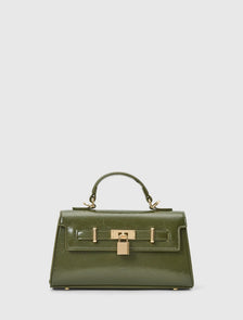 Liana Lock Detail Top Handle Bag Olive_mannequin