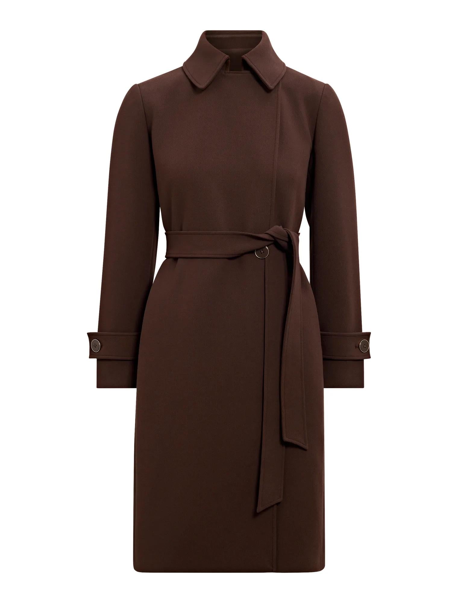 Tayla Petite Trench Coat Chocolate Mousse_mannequin