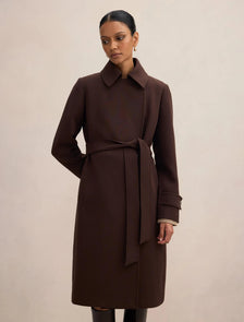 Tayla Petite Trench Coat Chocolate Mousse