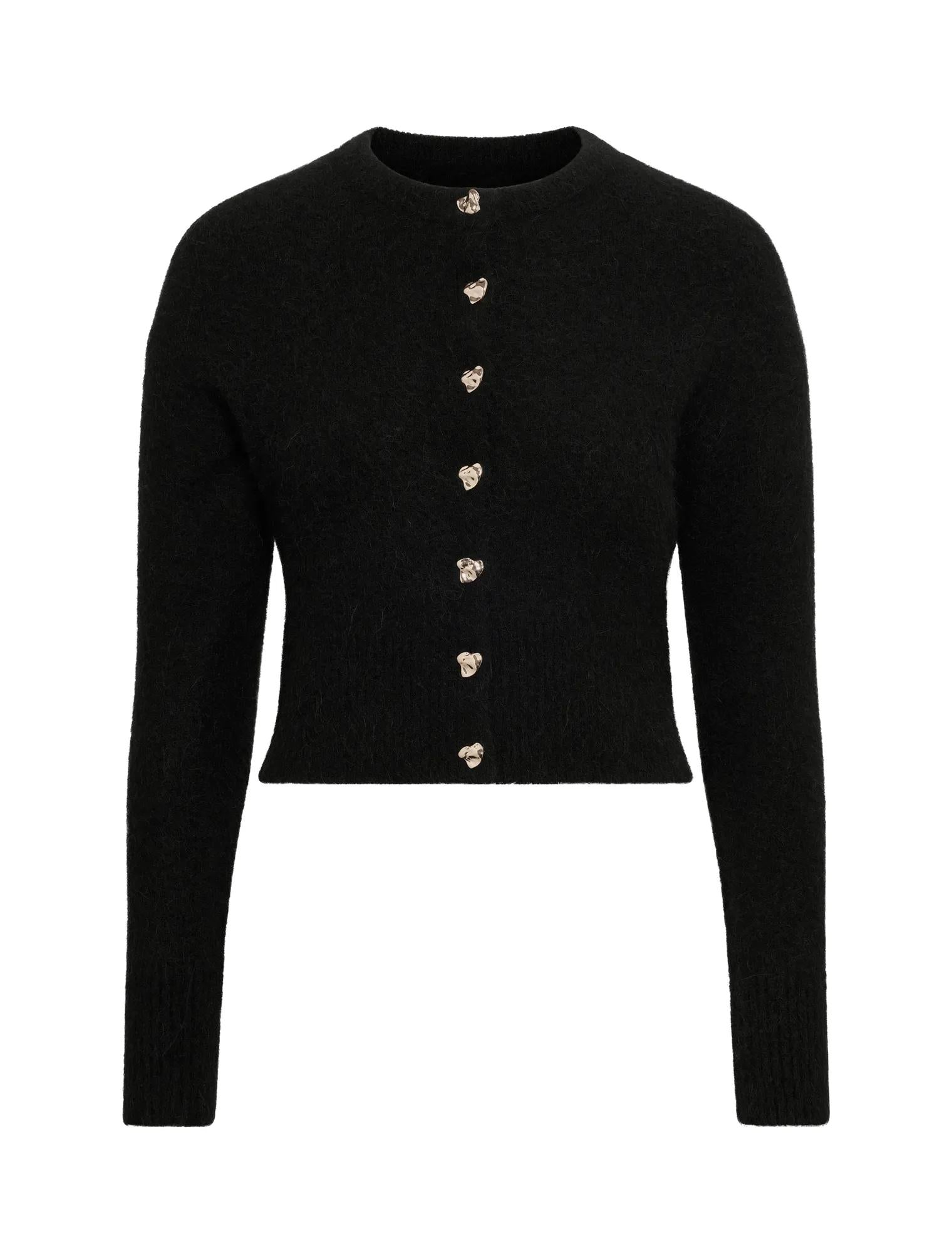 Tilly Crew Neck Cardigan Black_mannequin