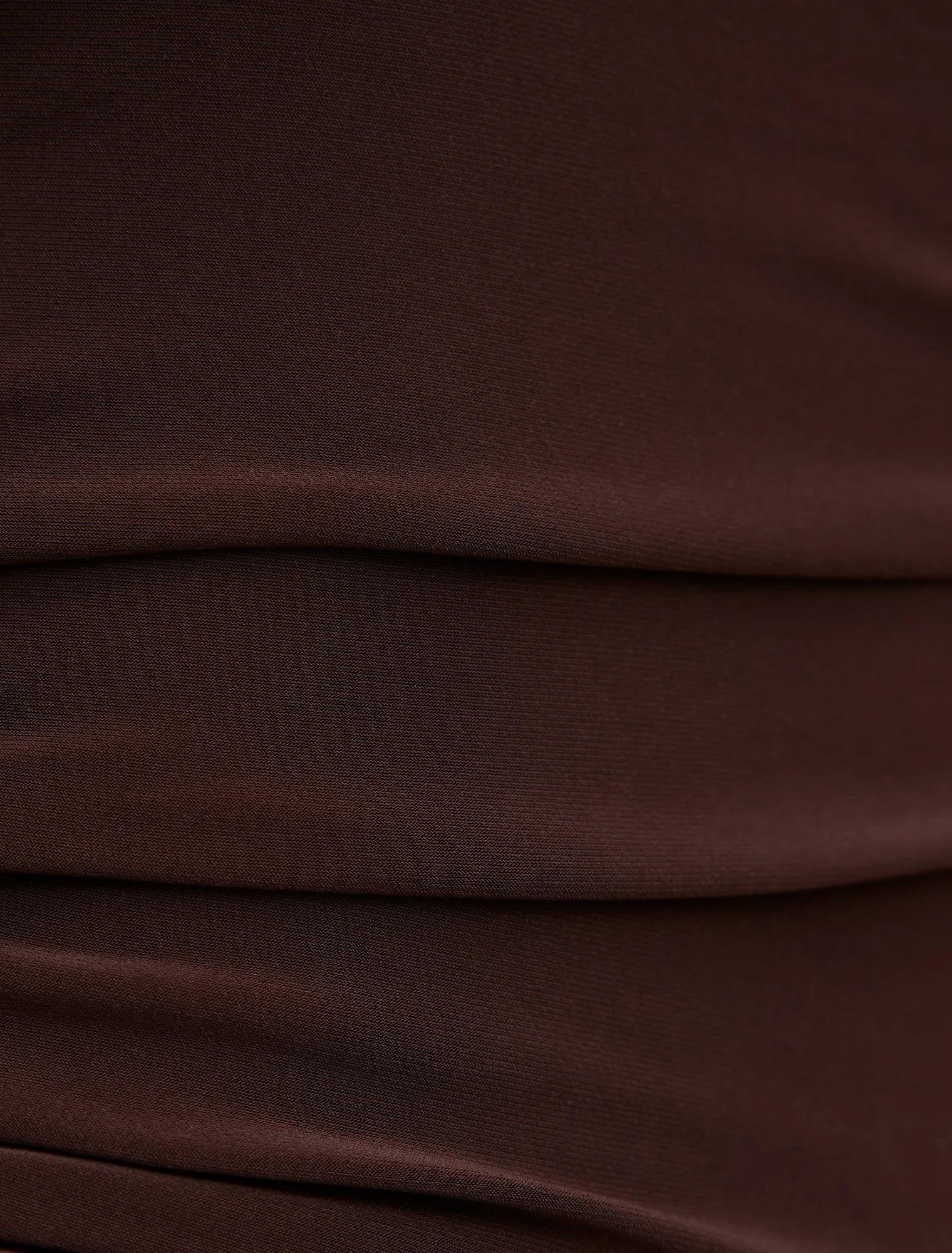 Keely Strapless Jersey Maxi Bitter Chocolate