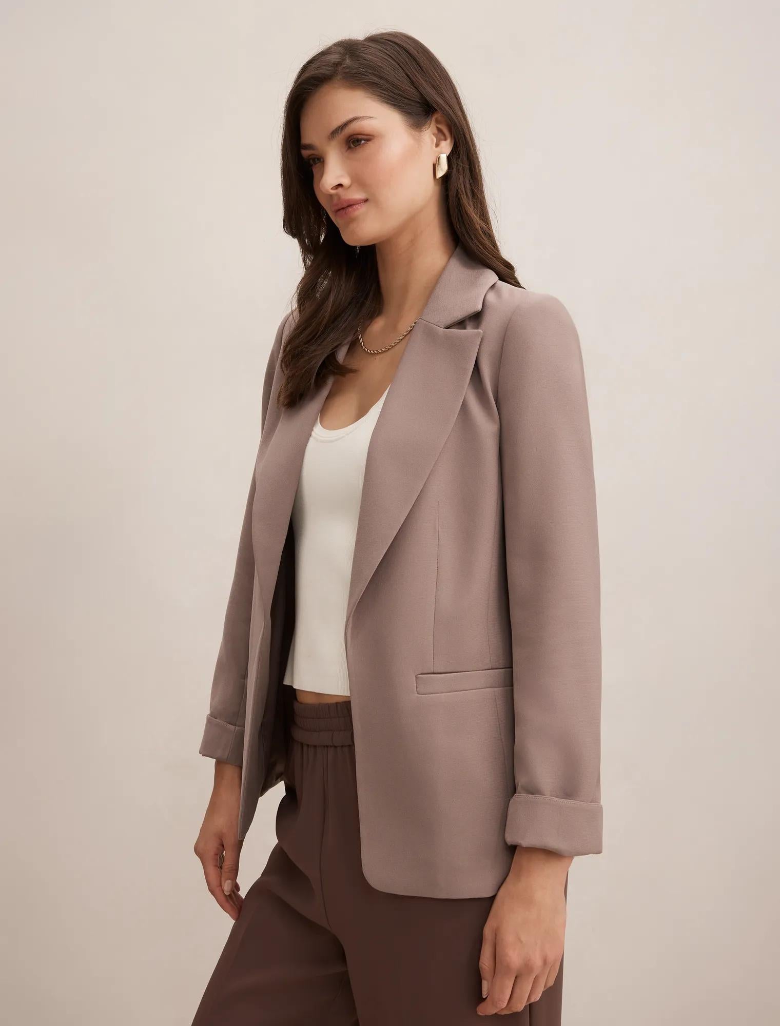 Dylan Boyfriend Blazer Mocha