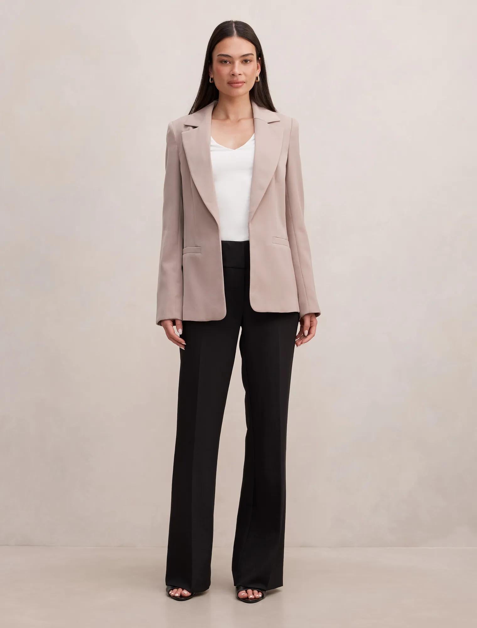 Dylan Boyfriend Blazer Neutral Mushroom