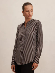 Coco Satin Shirt Baxter Stripe