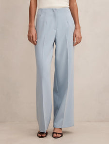 Lee Wide Leg Pants Sky Blue Suit