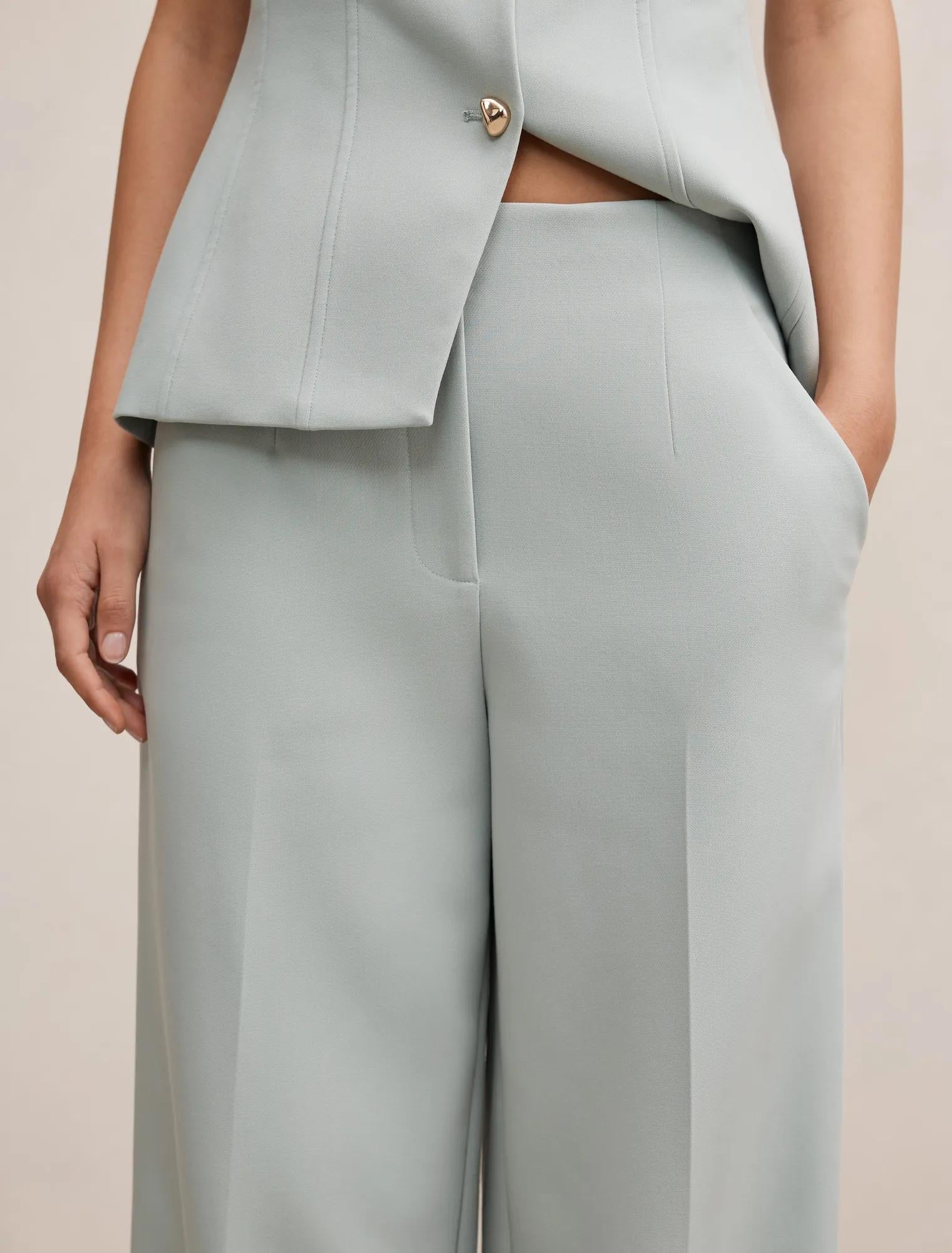 Lee Wide Leg Pant Hazy Aqua Suit