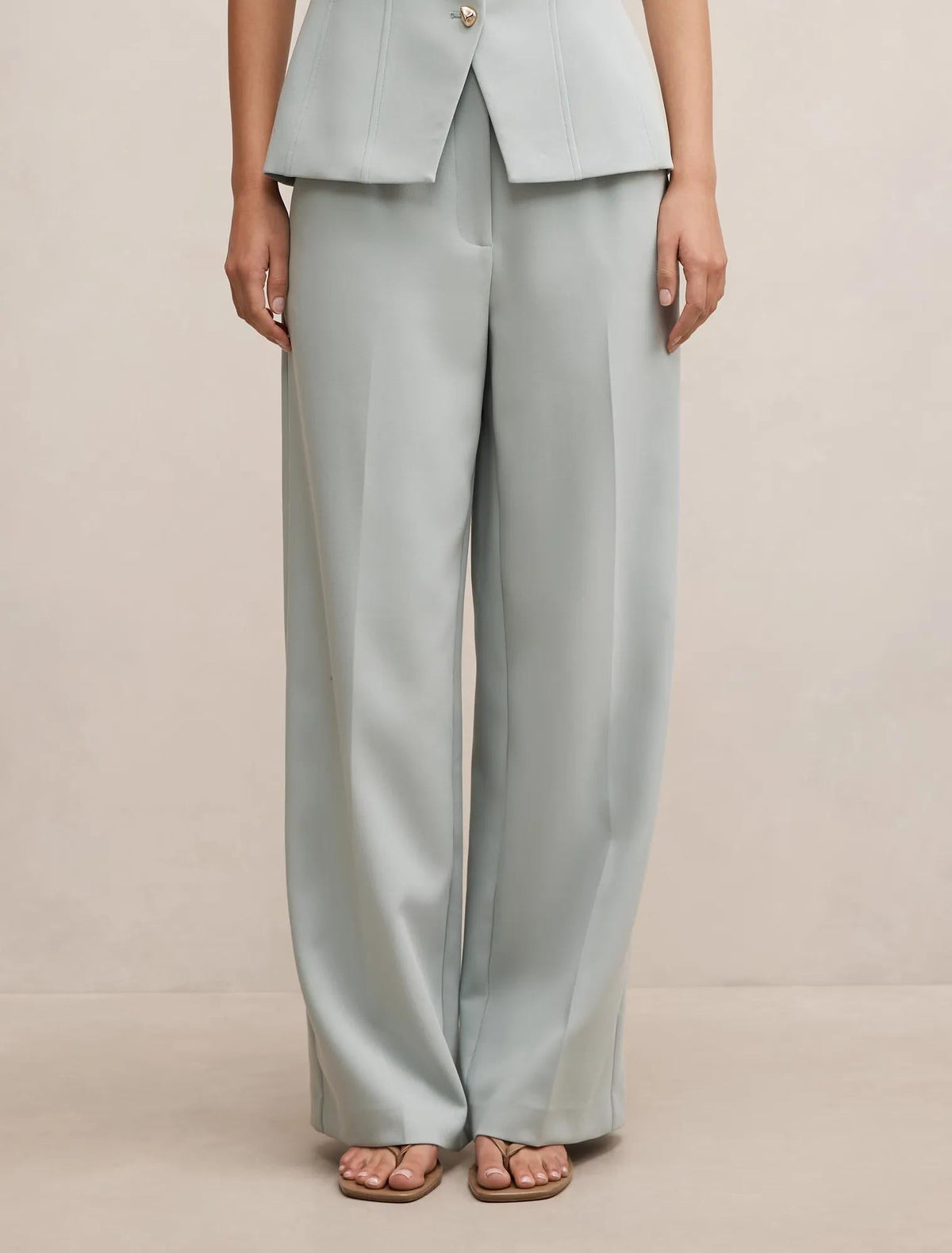 Lee Wide Leg Pant Hazy Aqua Suit