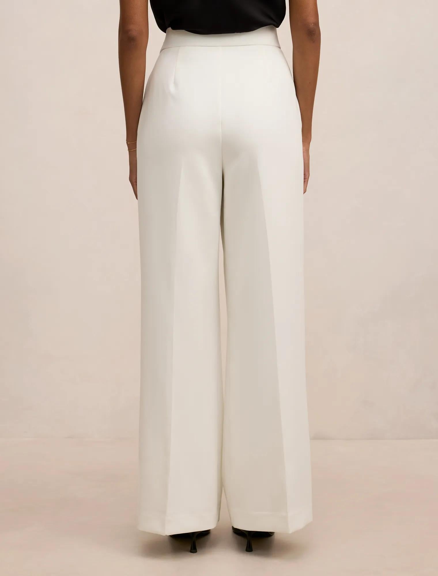 Marissa Petite Wide Leg Pants Porcelain