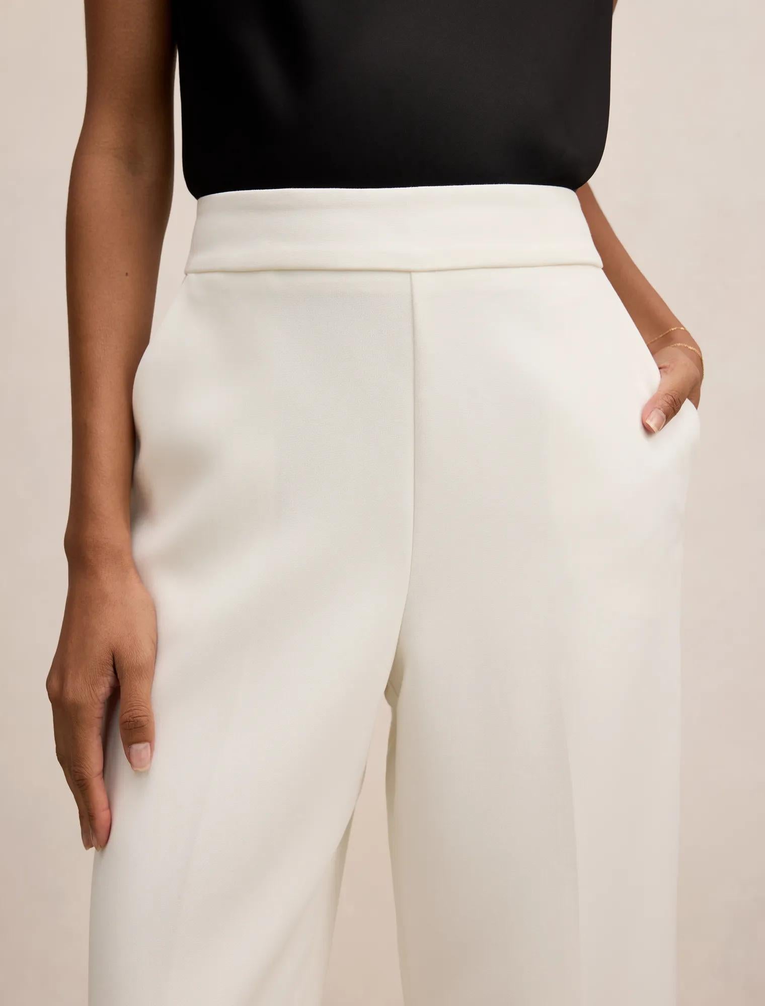 Marissa Petite Wide Leg Pants Porcelain
