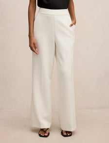 Marissa Petite Wide Leg Pants Porcelain