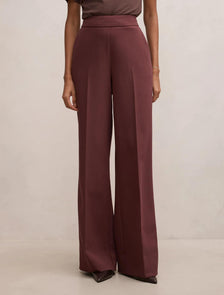 Marissa Petite Wide Leg Pants Plum Wine