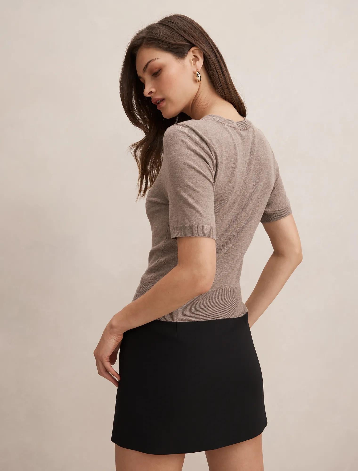 Maisie Short Sleeve Tee Taupe