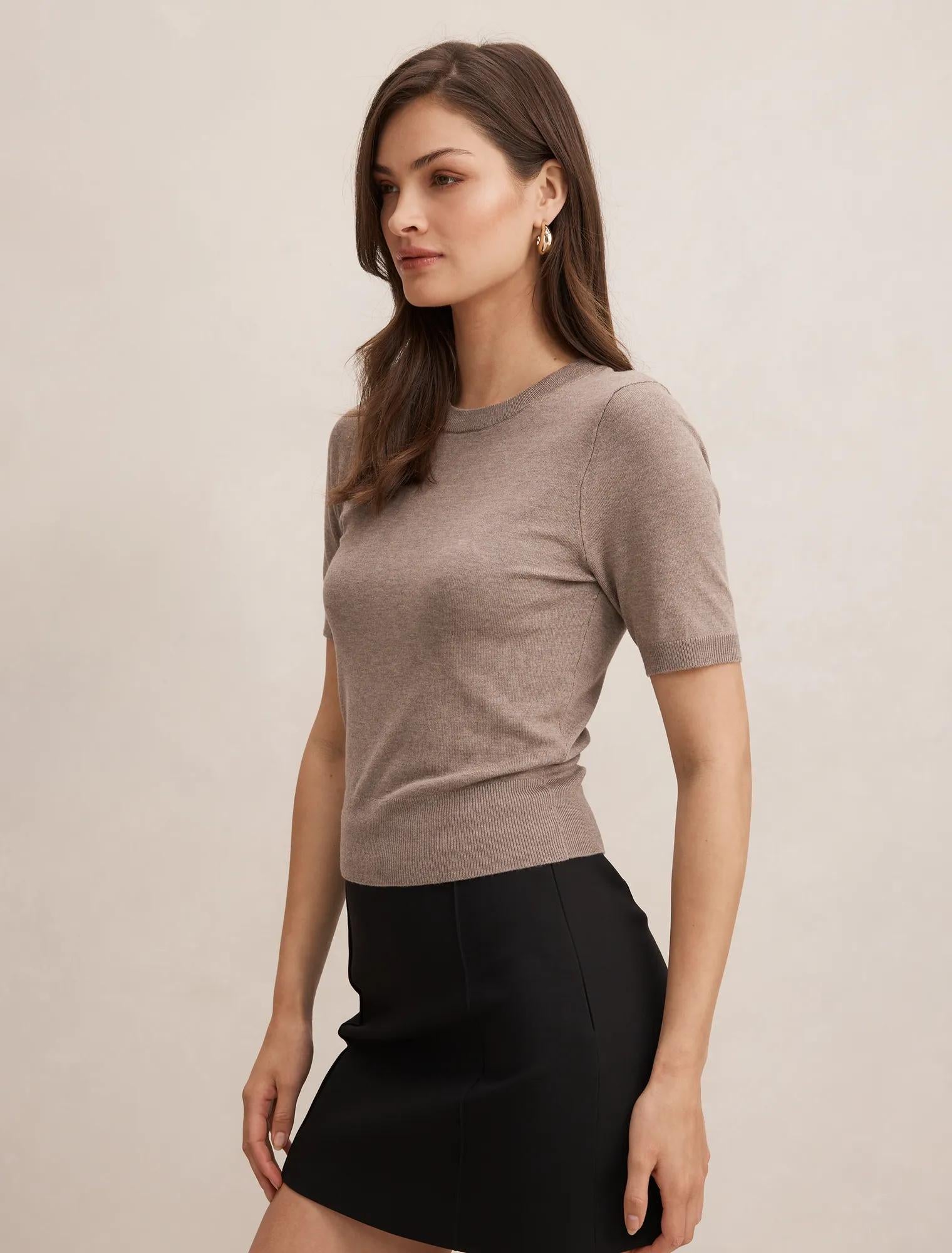 Maisie Short Sleeve Tee Taupe