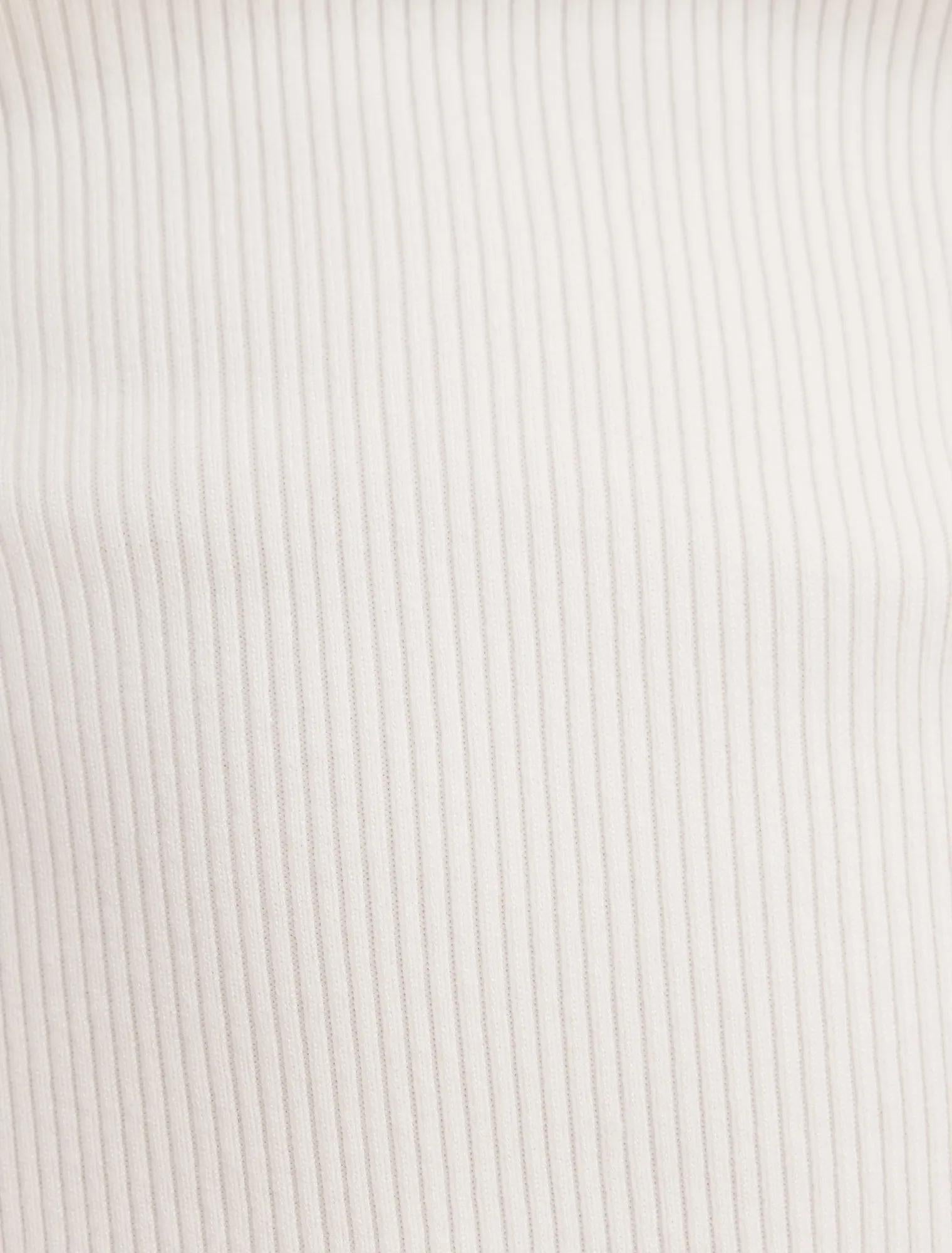 Bree Crochet Detail Knit Tank Top Porcelain