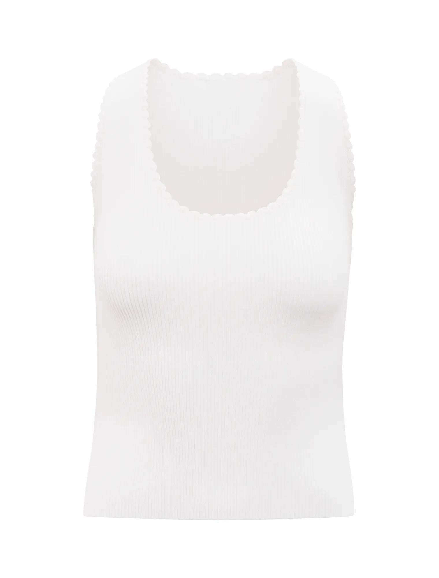 Bree Crochet Detail Knit Tank Top Porcelain_mannequin