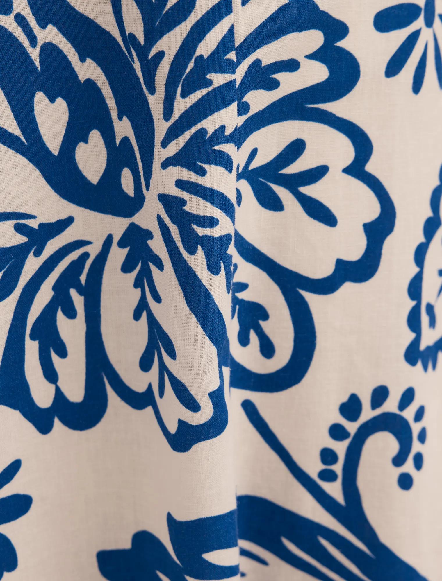 Darcy Printed Seamed Midi Skirt Lazuli Floral Co-ord