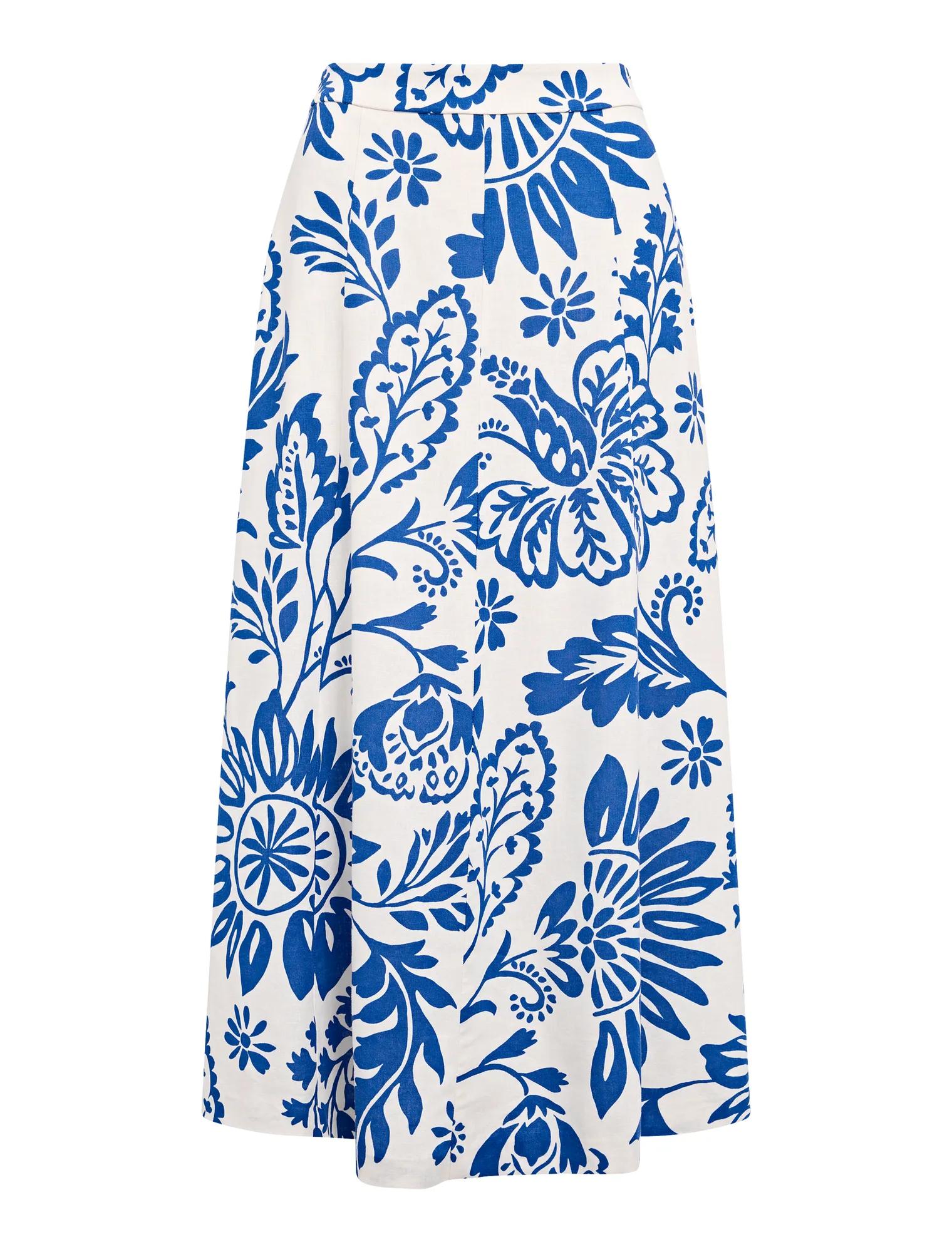 Darcy Printed Seamed Midi Skirt Lazuli Floral Co-ord_mannequin