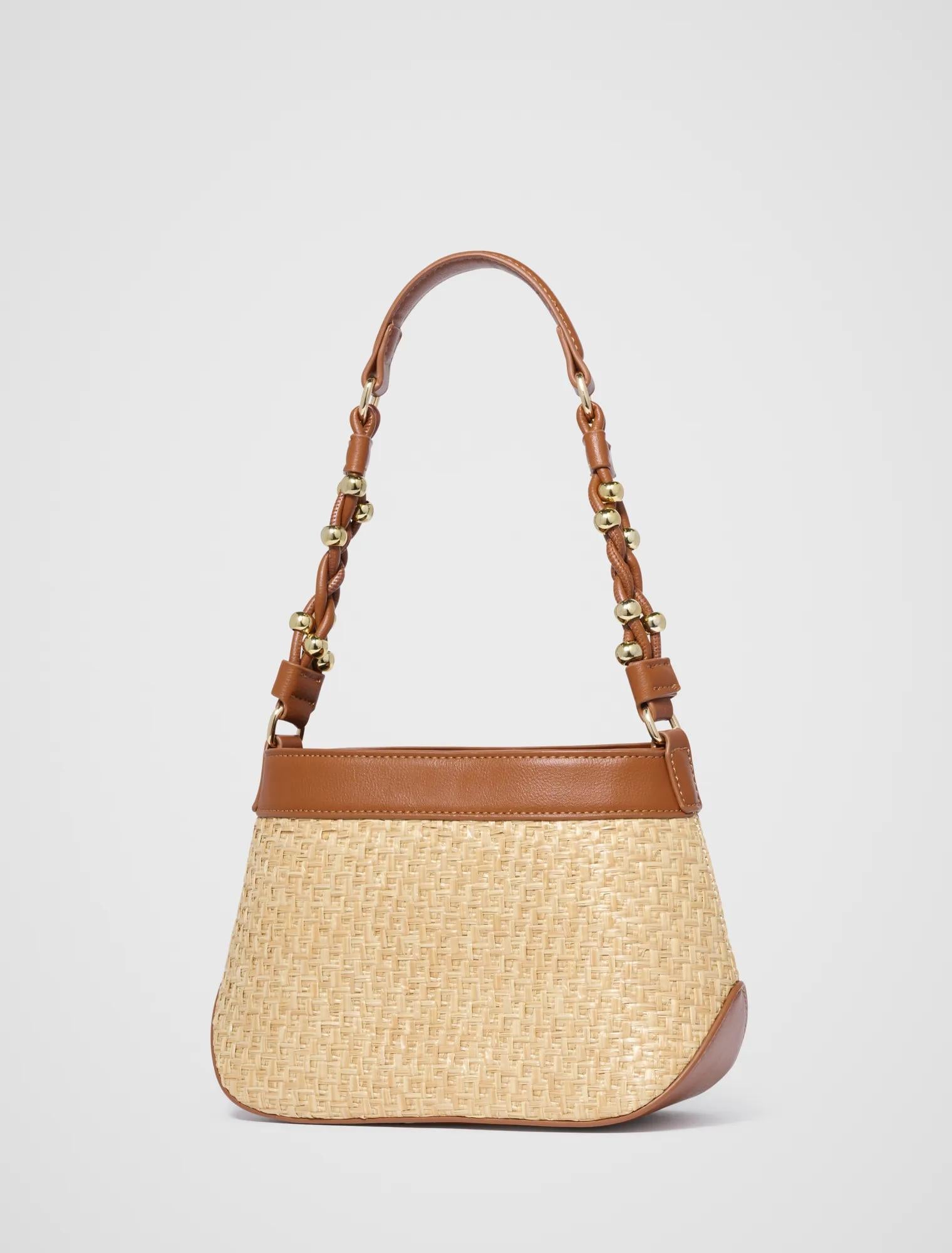 Elsie Weave Small Bag Natural/Tan_mannequin