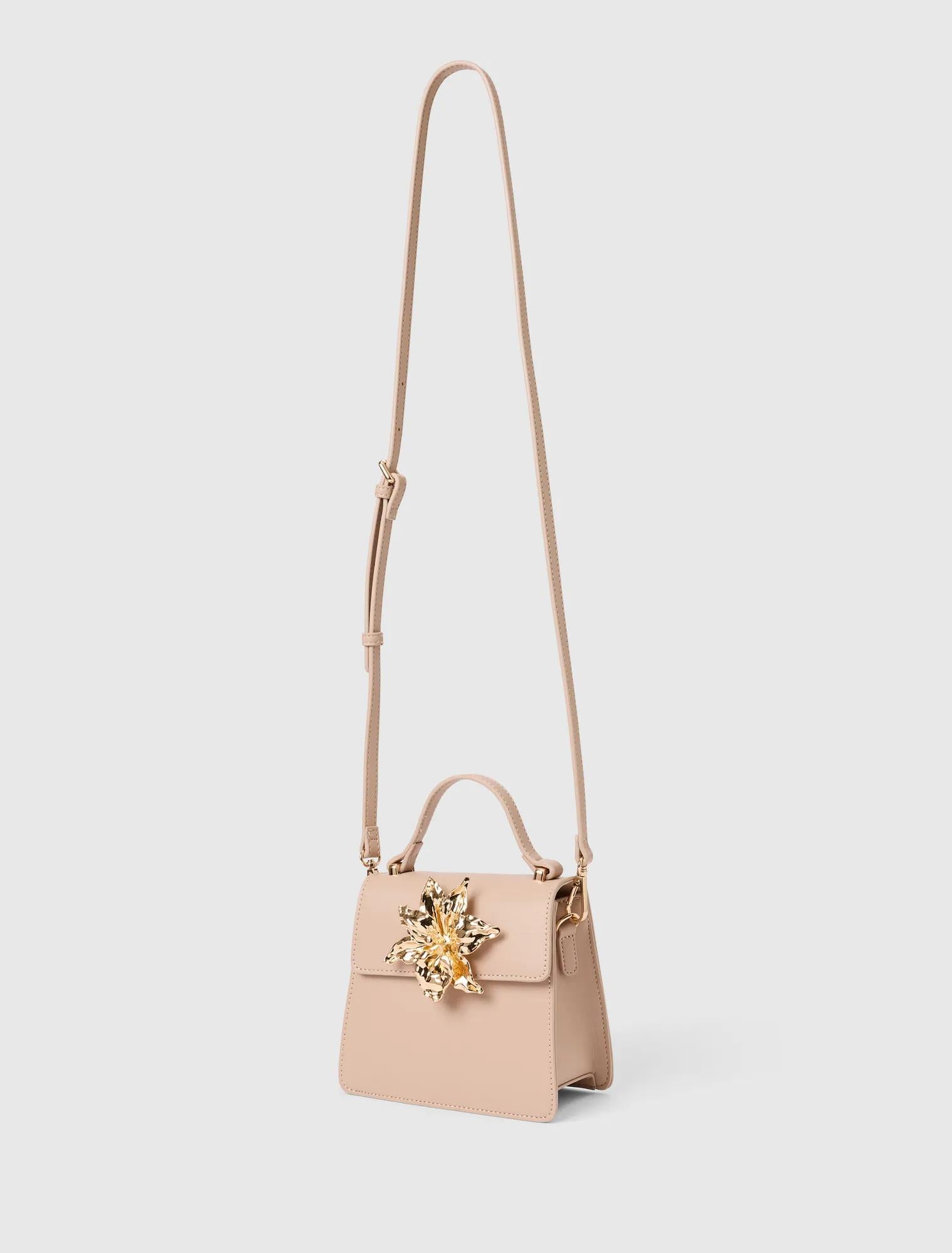 Maria Metal Flower Small Bag Nude_mannequin