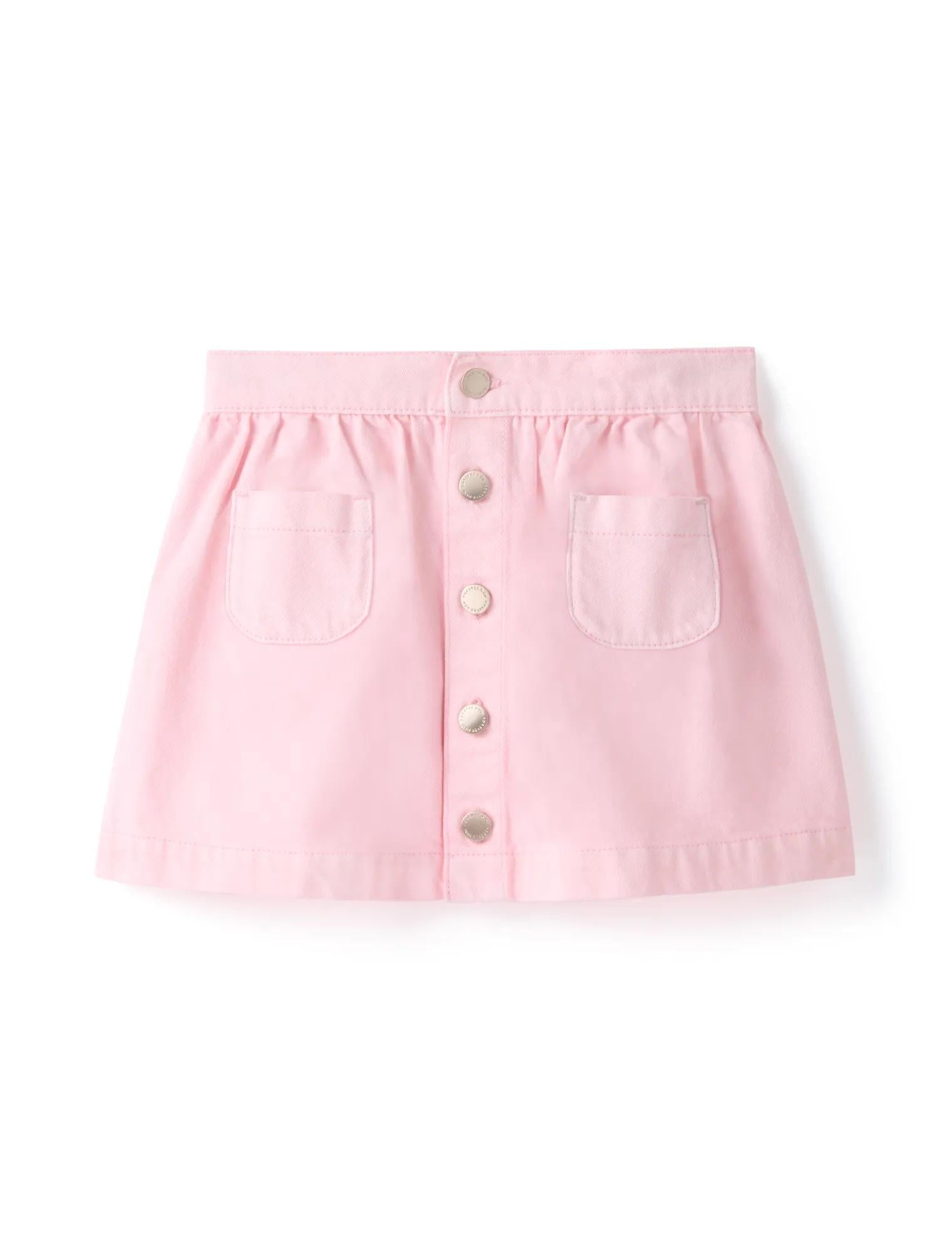 Darcie Girls Button-Down Skirt Coral Glow