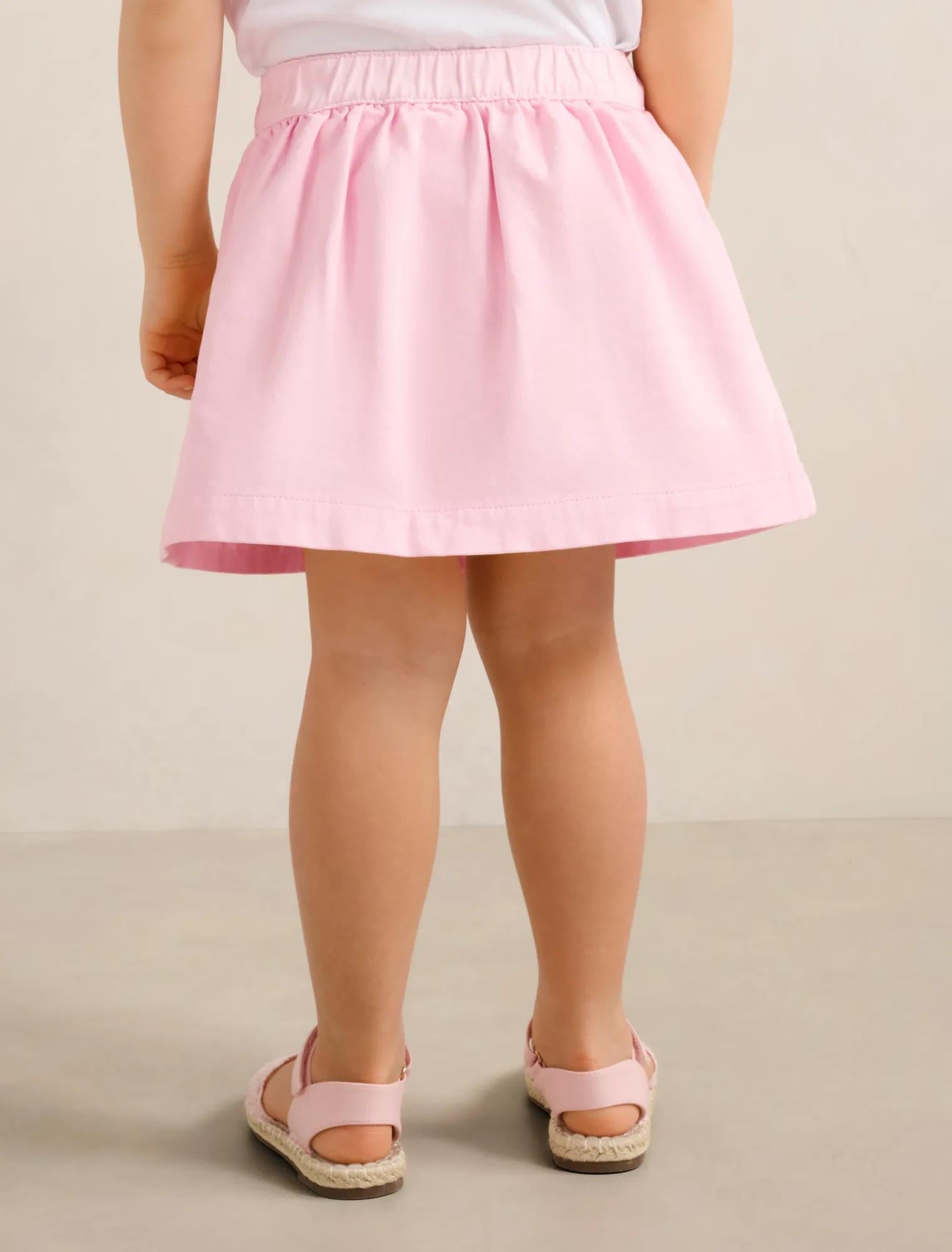 Darcie Girls Button-Down Skirt Coral Glow