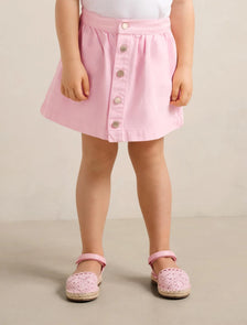 Darcie Girls Button-Down Skirt Coral Glow