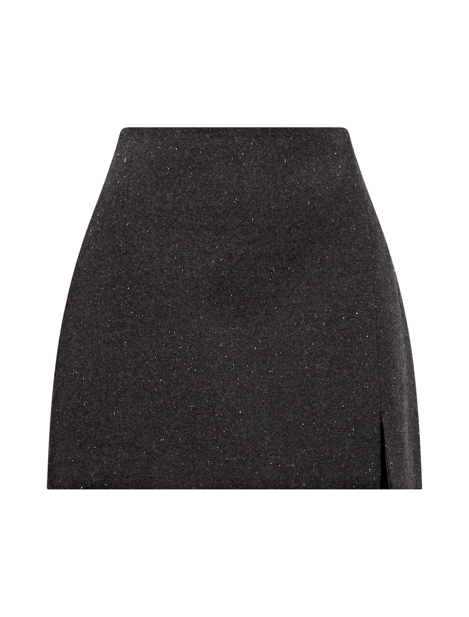 Thalia Mini Skirt Black Fleck Set