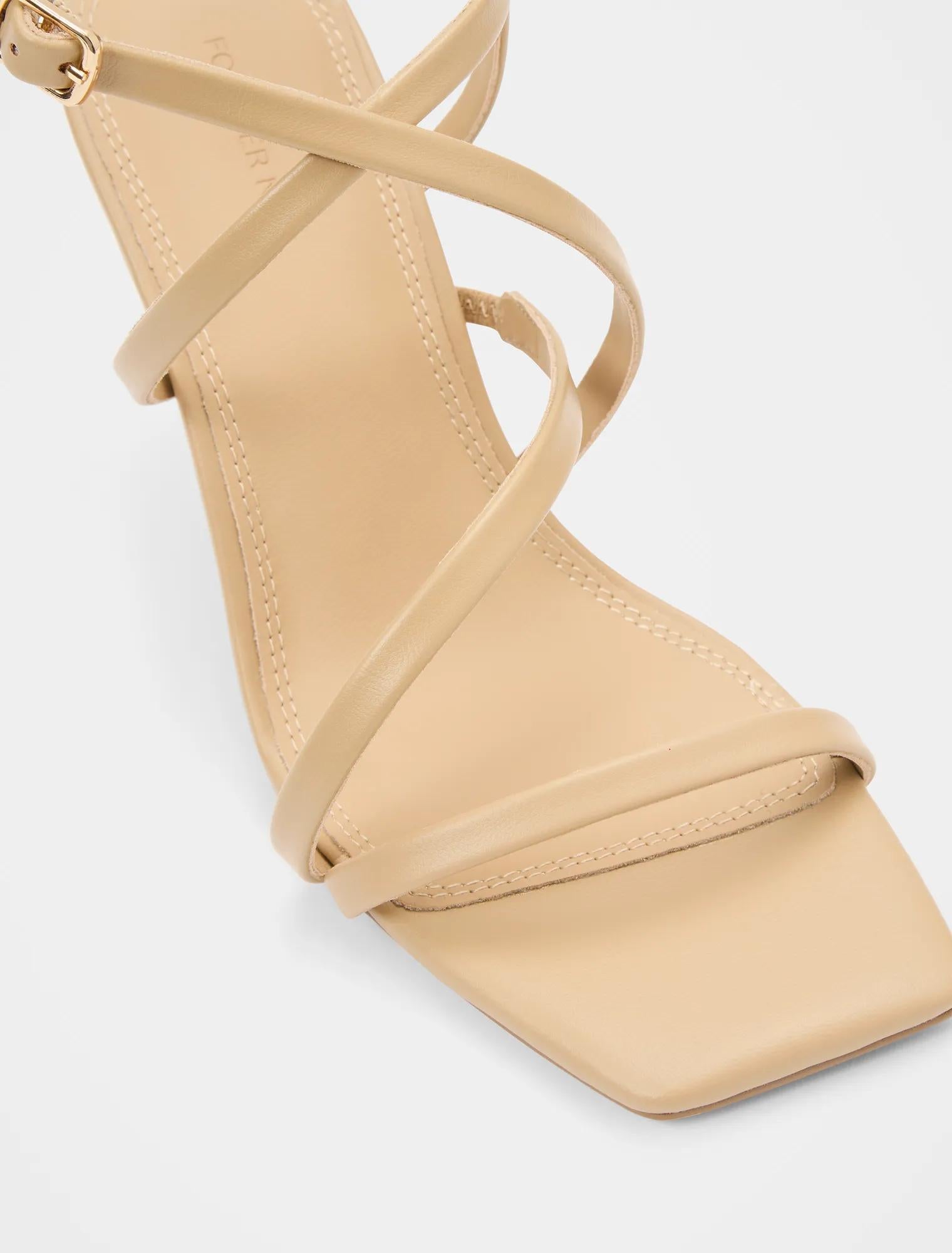 Alina Asymmetrical Strappy Heeled Sandals Light Tan_mannequin