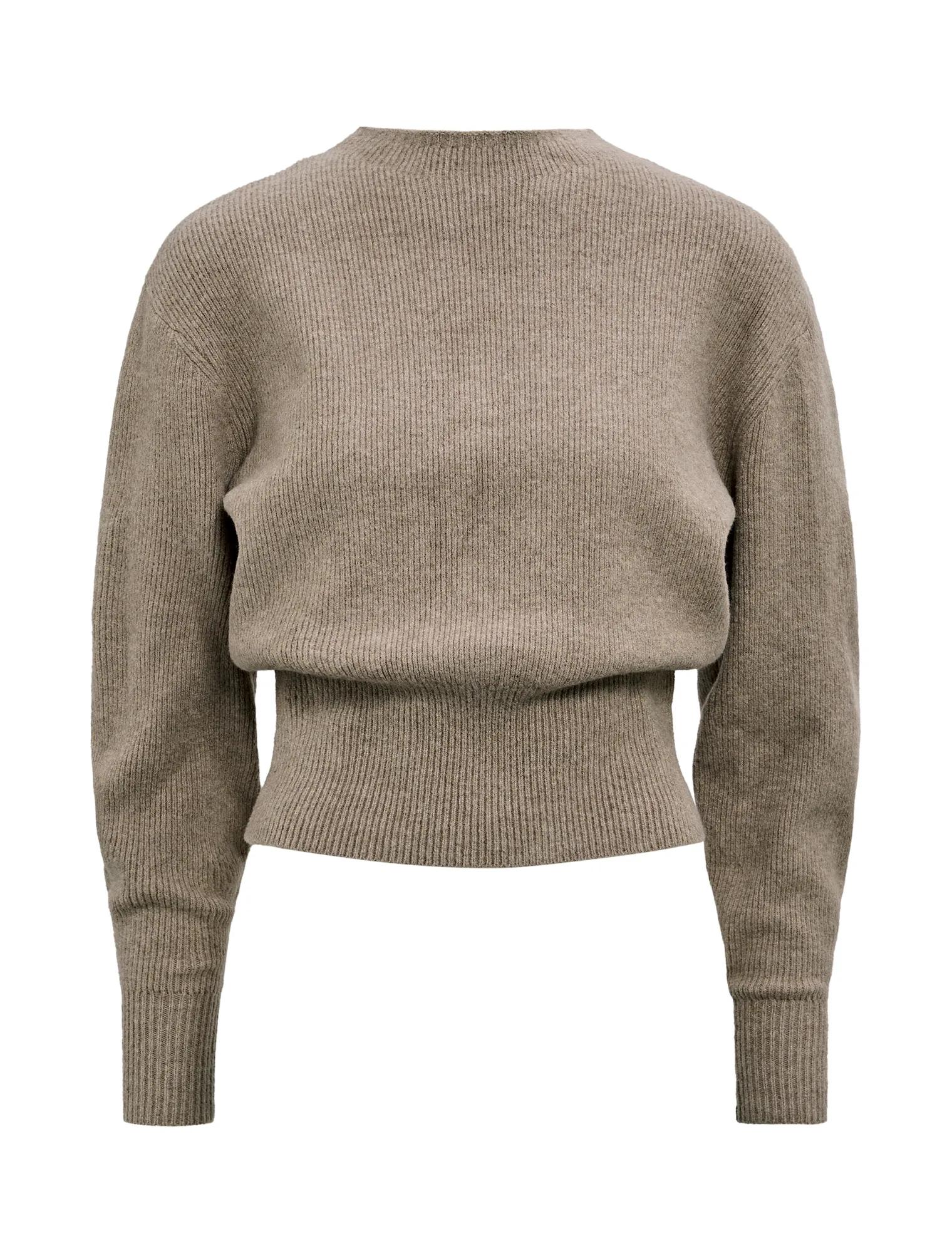 Cora Cinched Hem Knit Sweater Soft Mocha Co Ord_mannequin