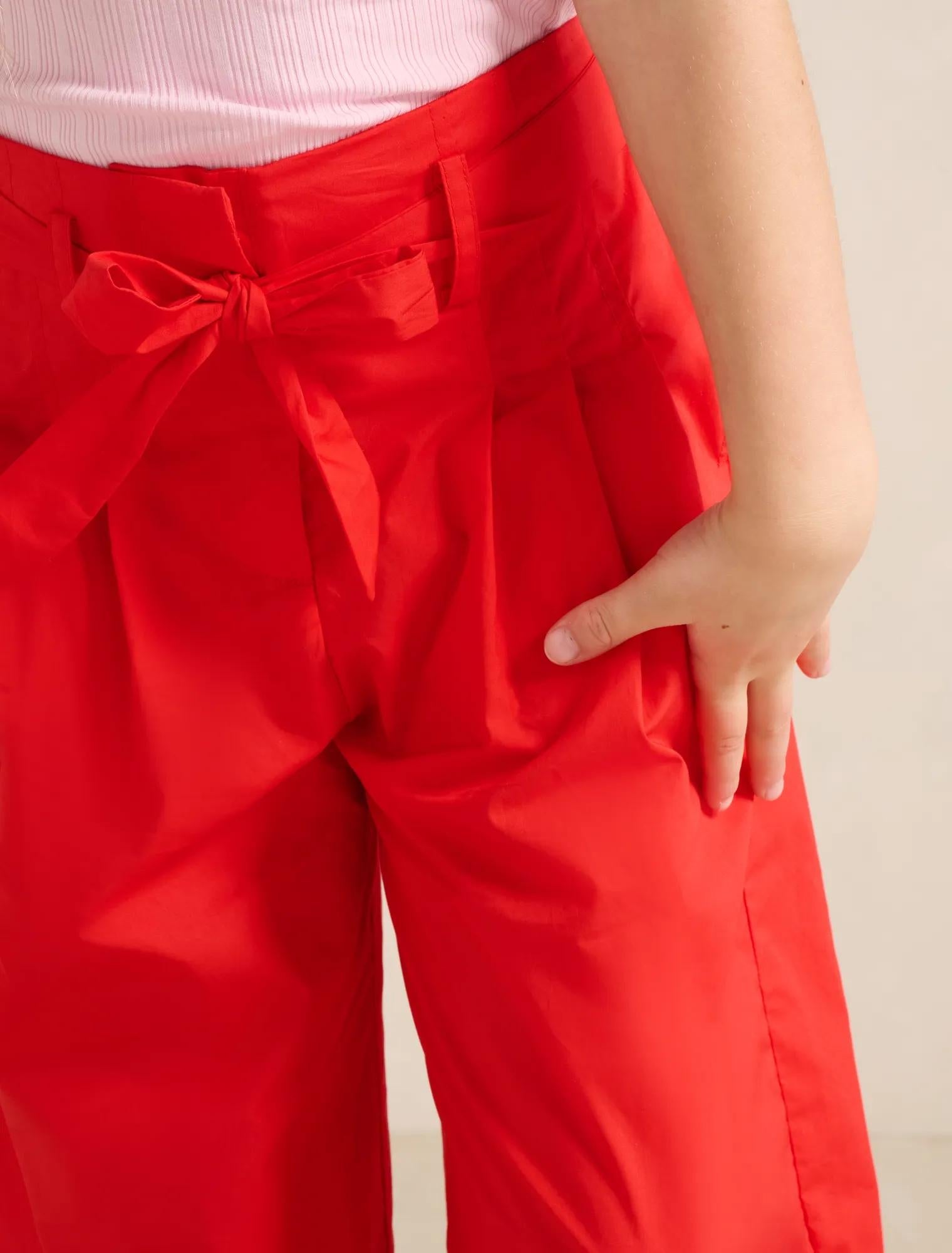 Carly Girls Cropped Pant Claire Red