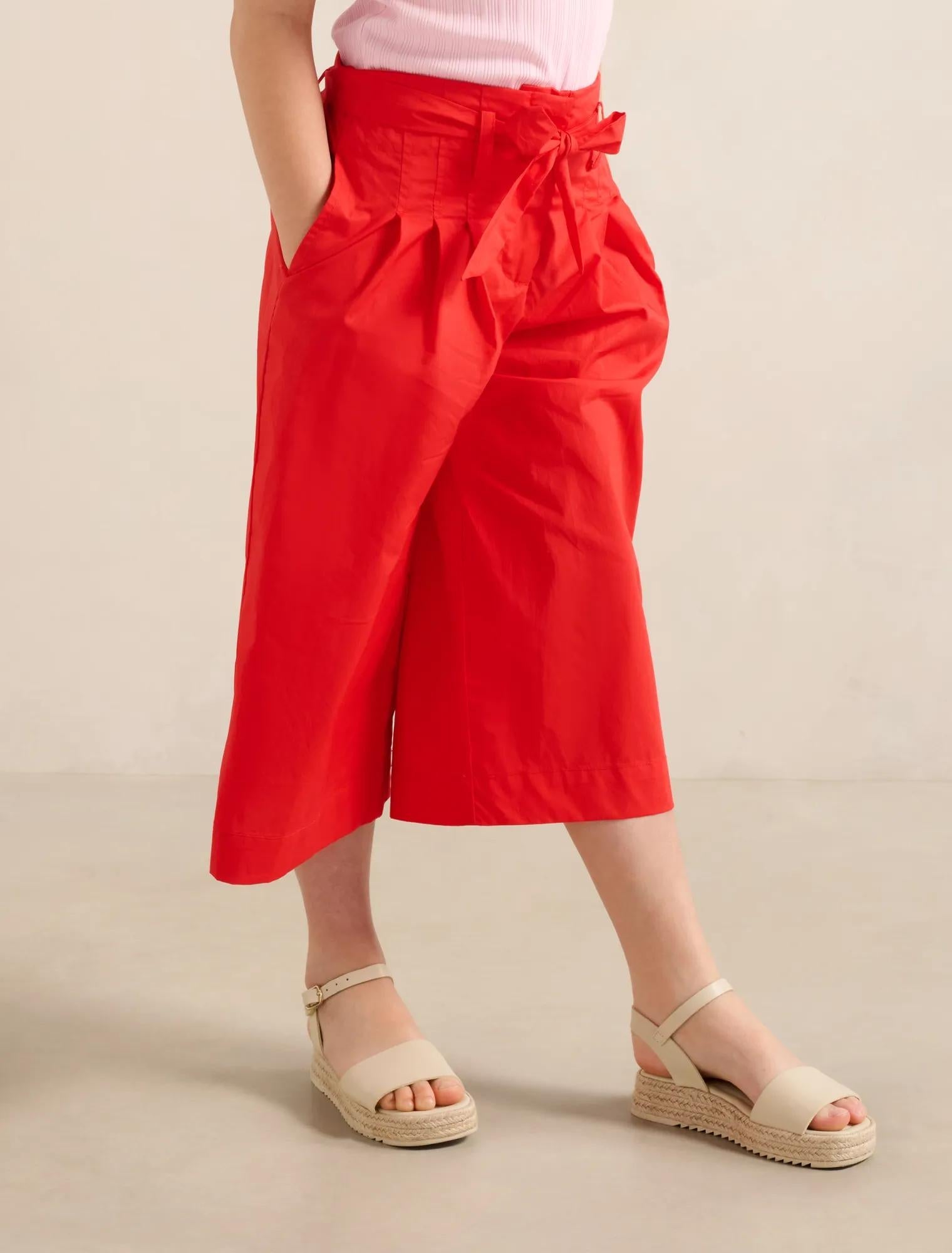 Carly Girls Cropped Pant Claire Red
