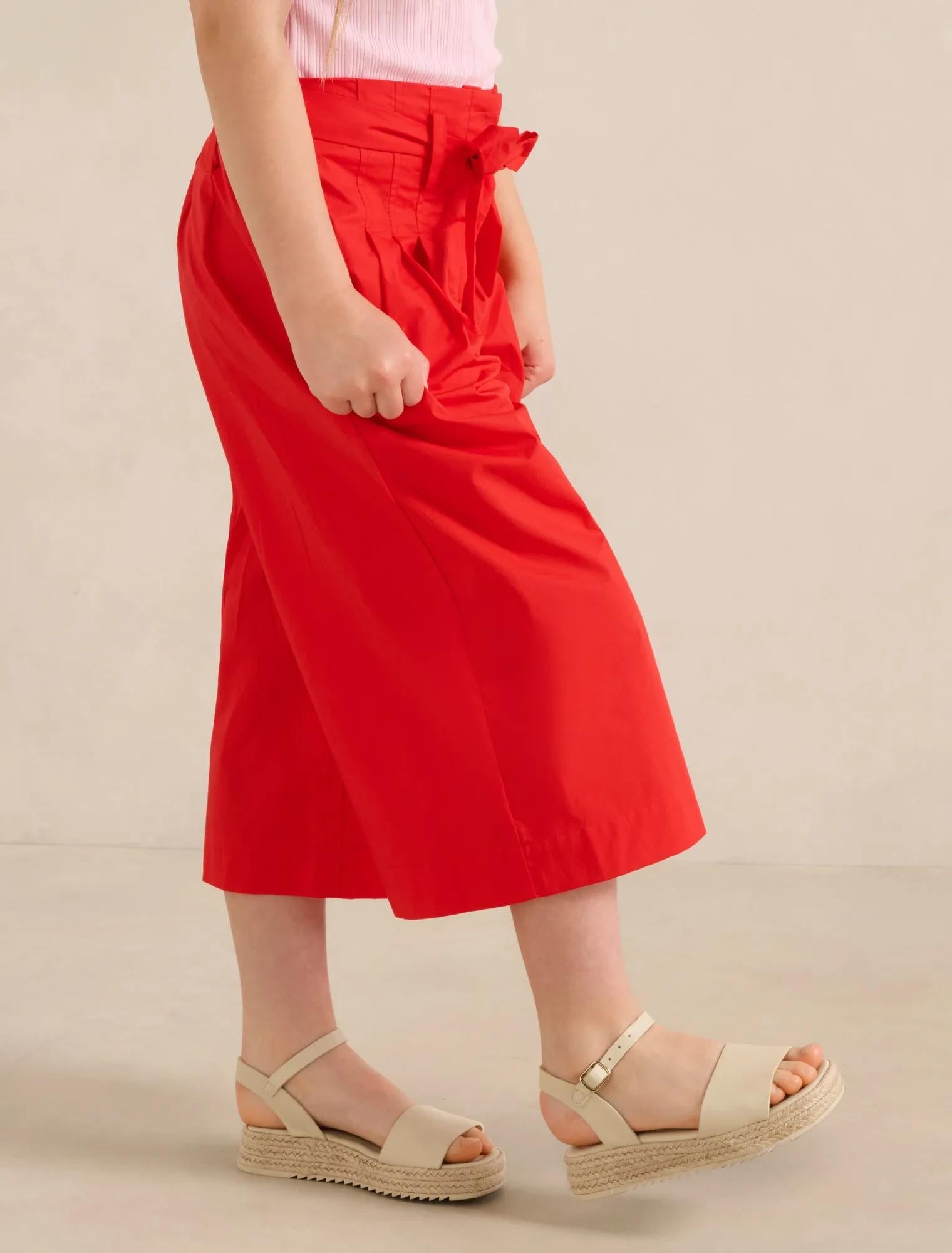 Carly Girls Cropped Pant Claire Red