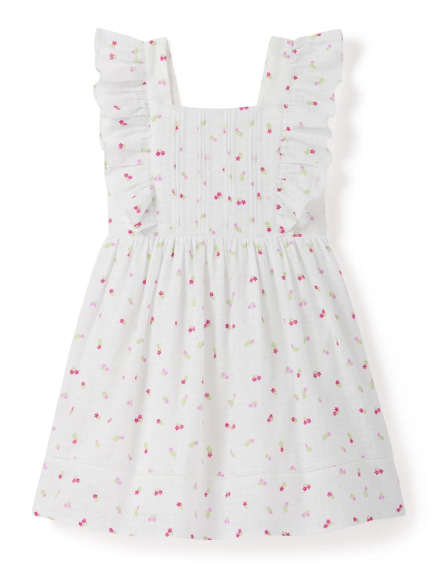 Sofia Girls Pintuck Pinafore Dress Sofia Floral