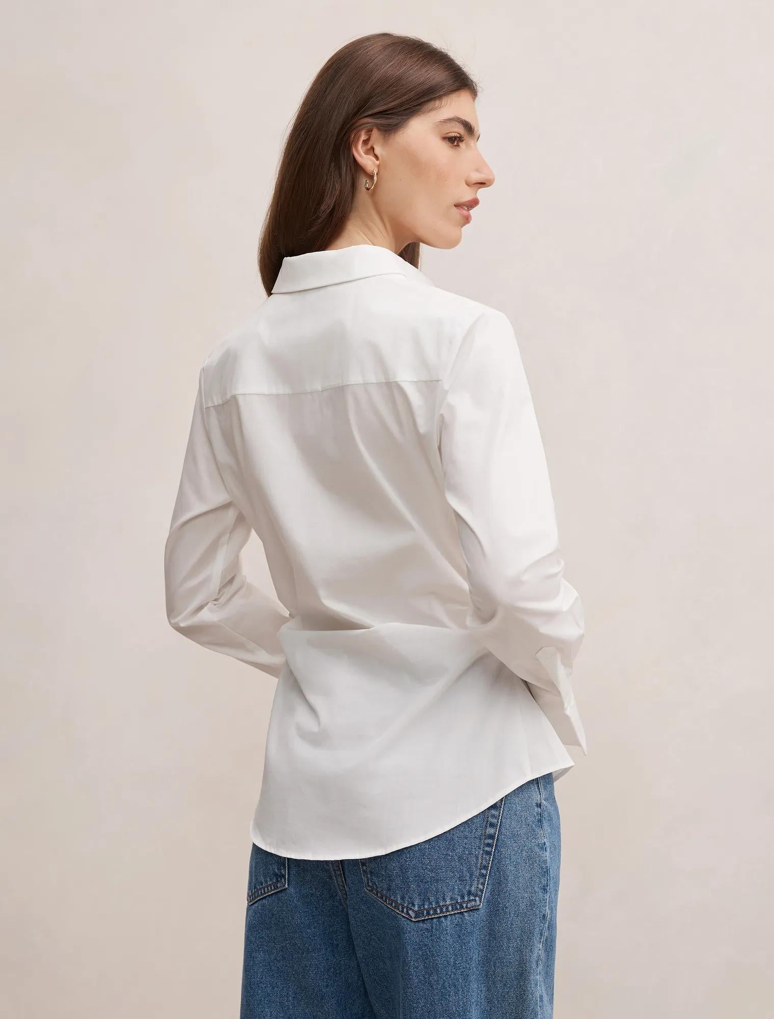 Ange Slim Fitted Shirt Porcelain