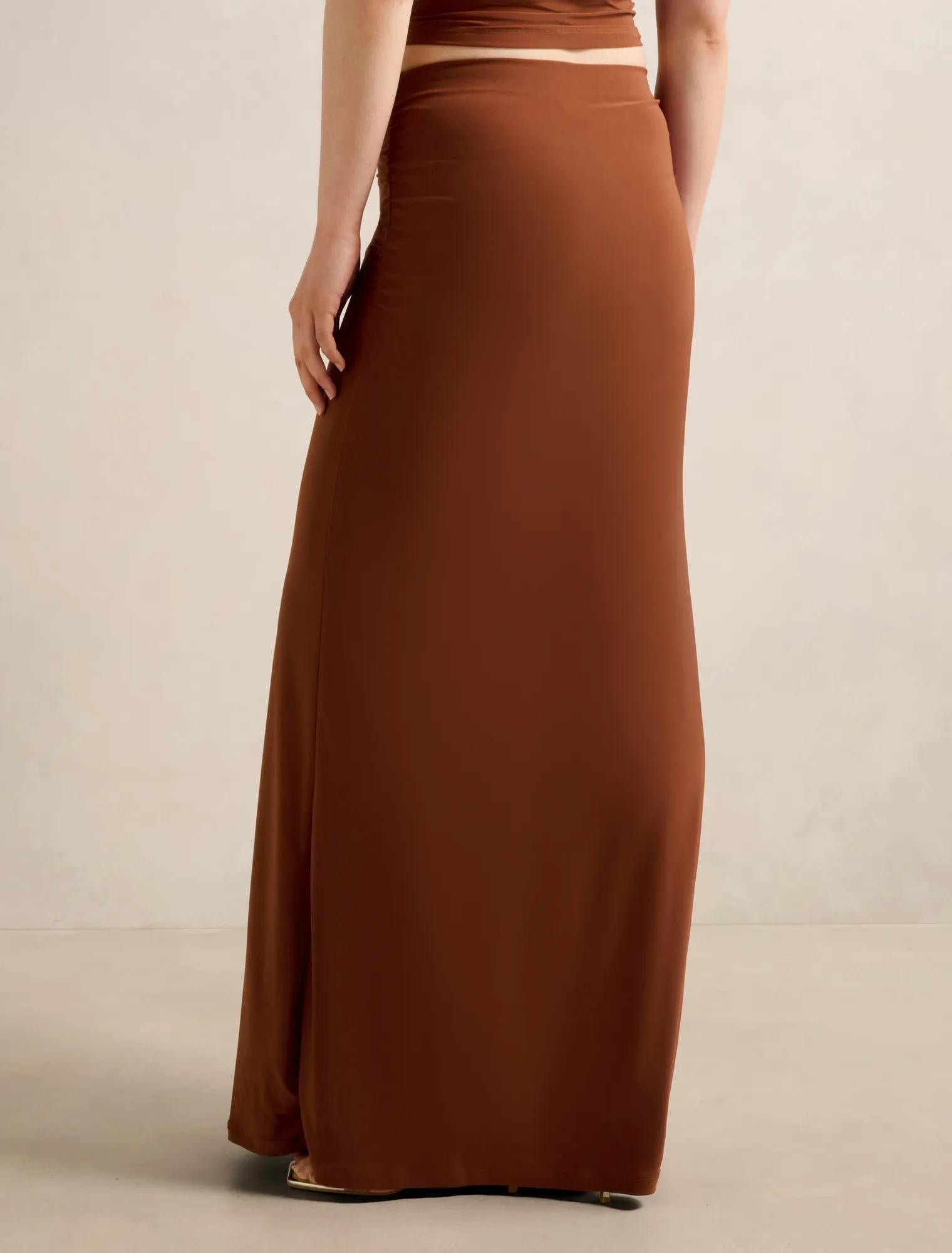 Mimi Flute Maxi Skirt Paprika co-ord