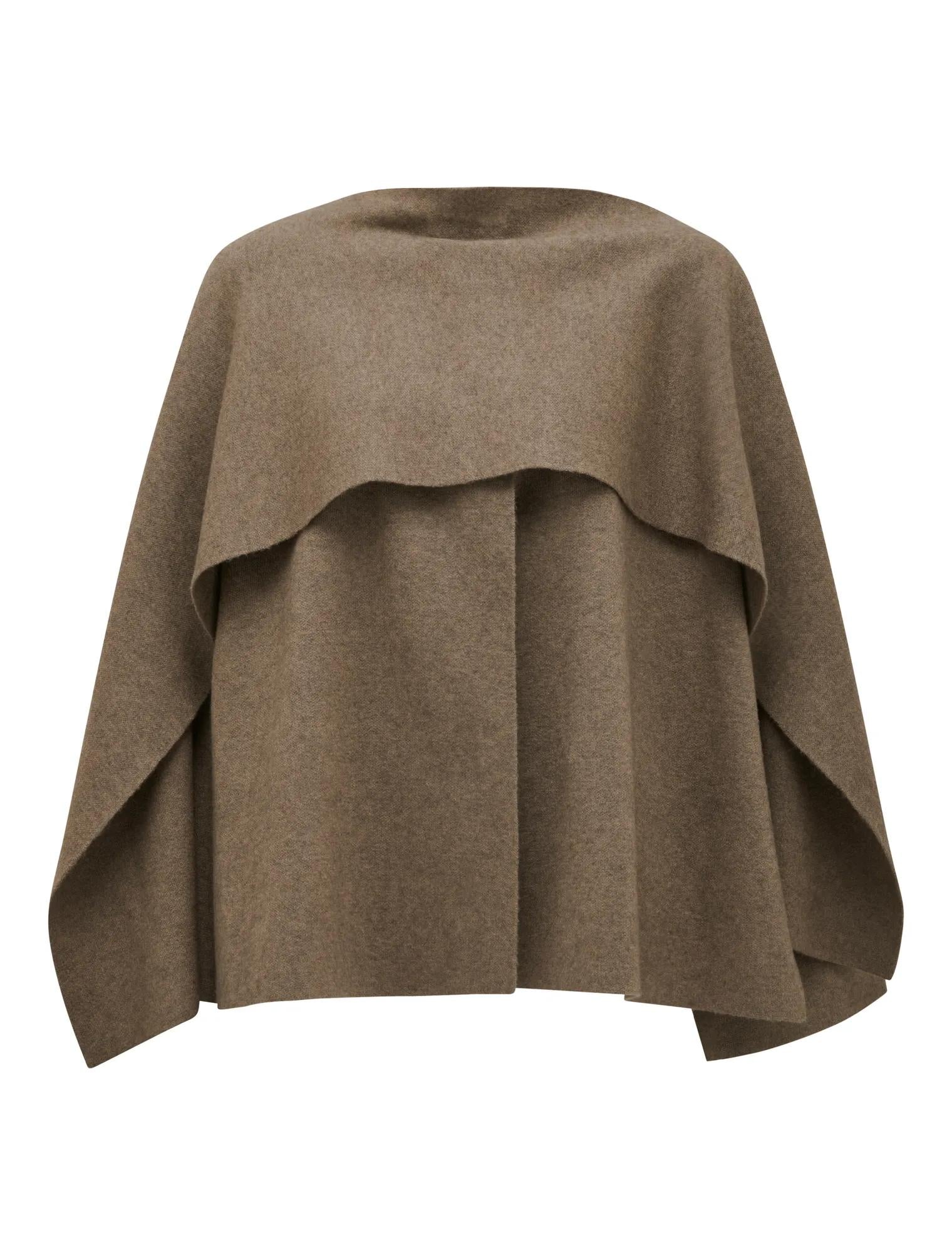 Tabitha Knitted Cape Mocha