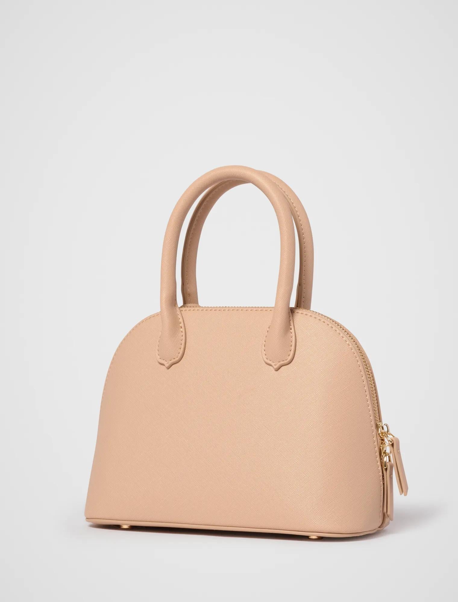 Kalia Small Kettle Bag Camel Saffiano_mannequin