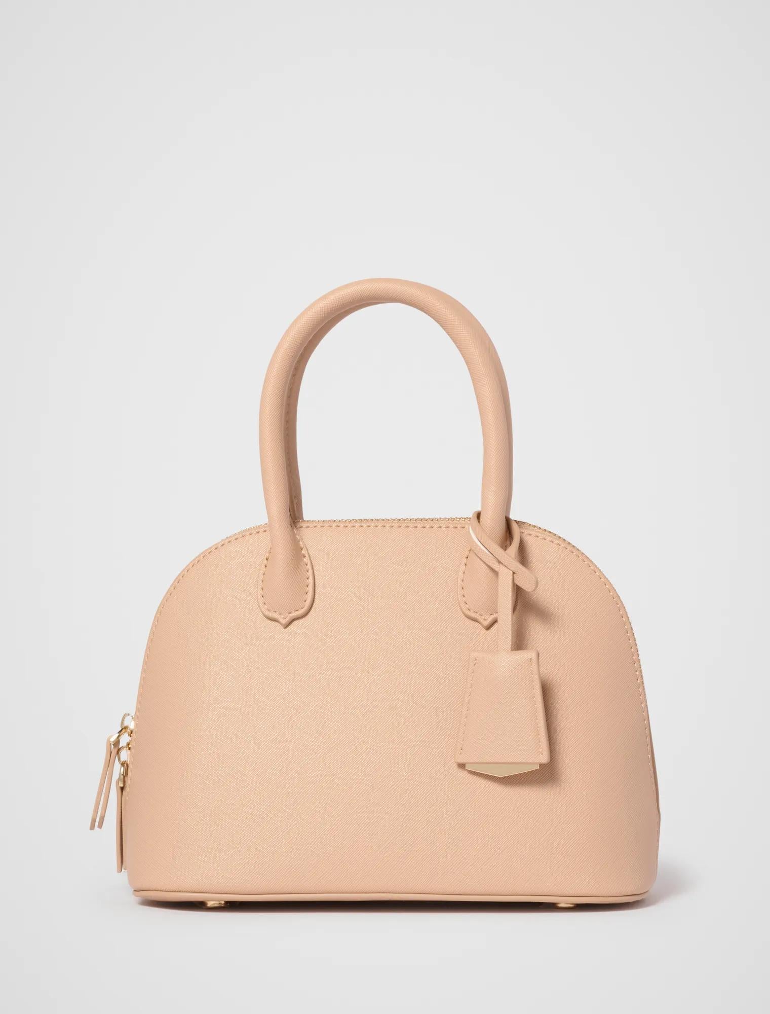 Kalia Small Kettle Bag Camel Saffiano_mannequin