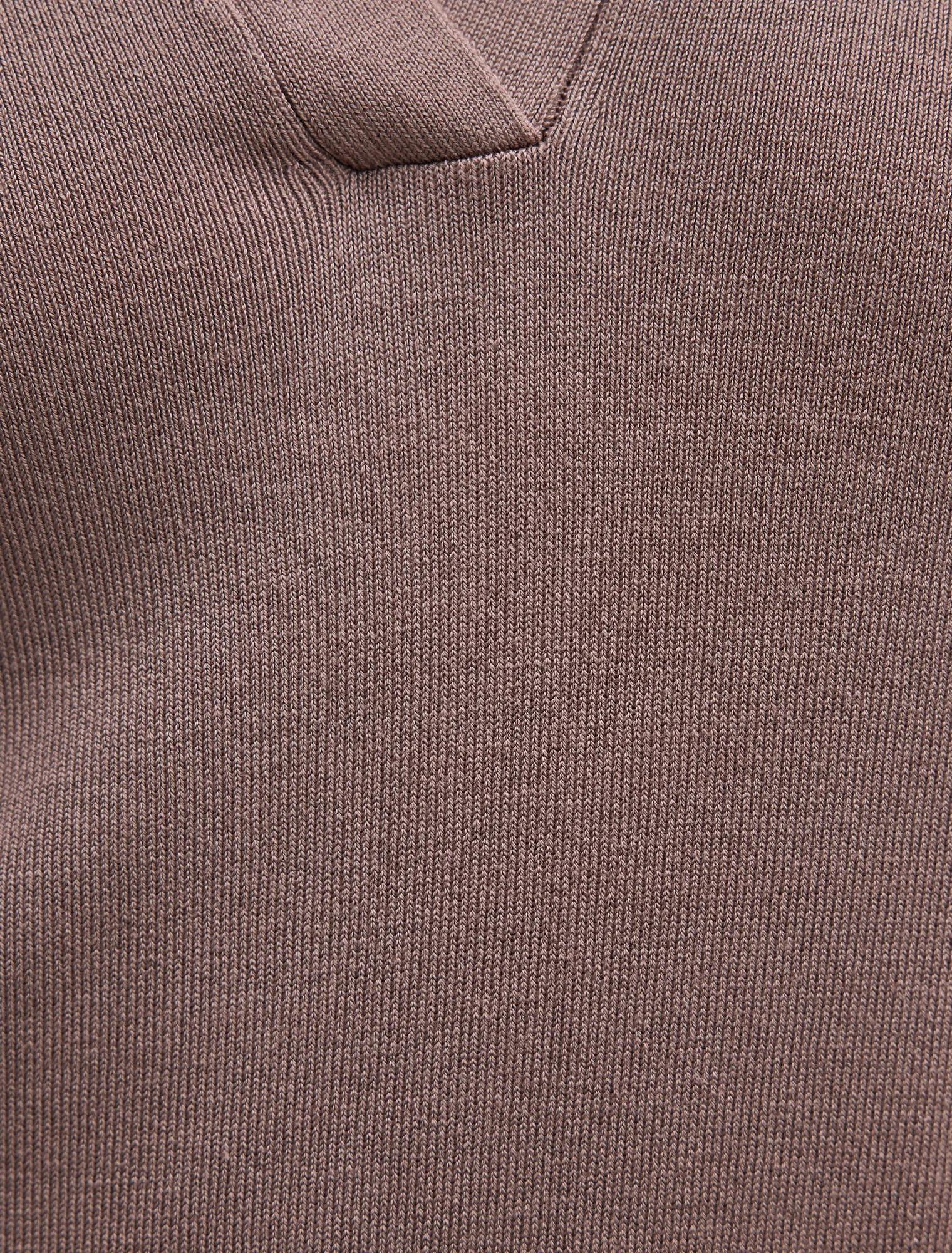 Gia Knit Polo Top Mocha