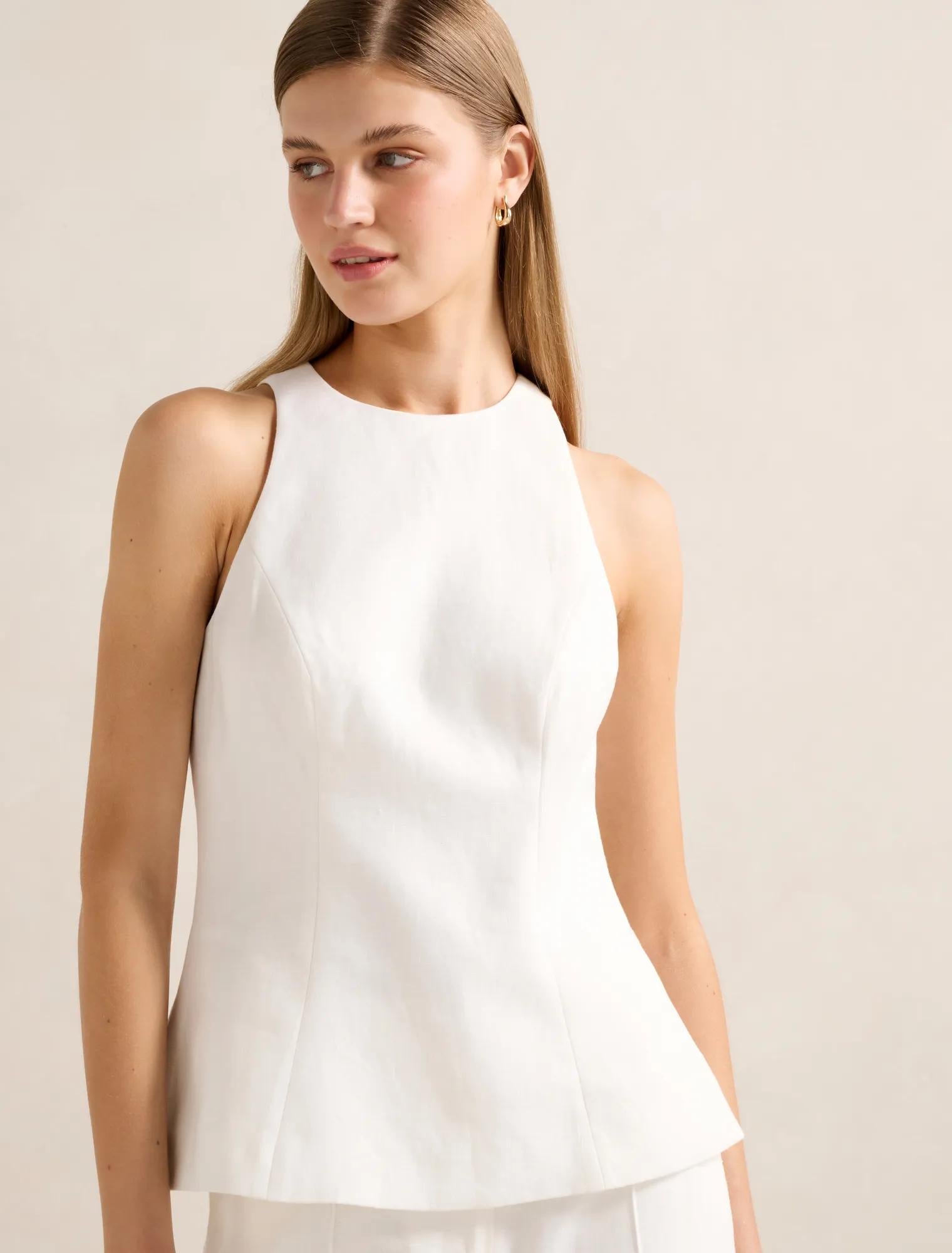 Liliana Linen Top Porcelain